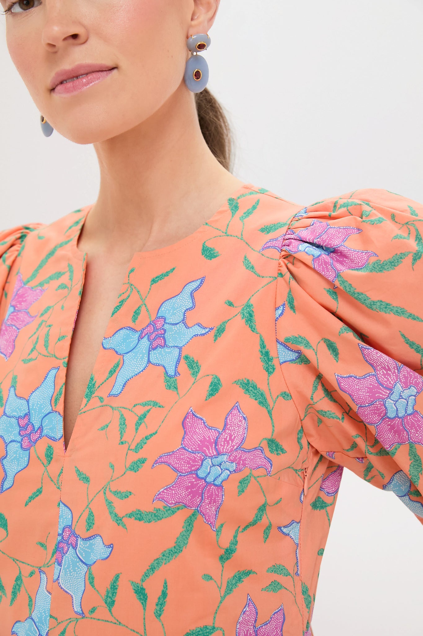 Orange Multi Floral Cisco Maxi Dress-Get Girly