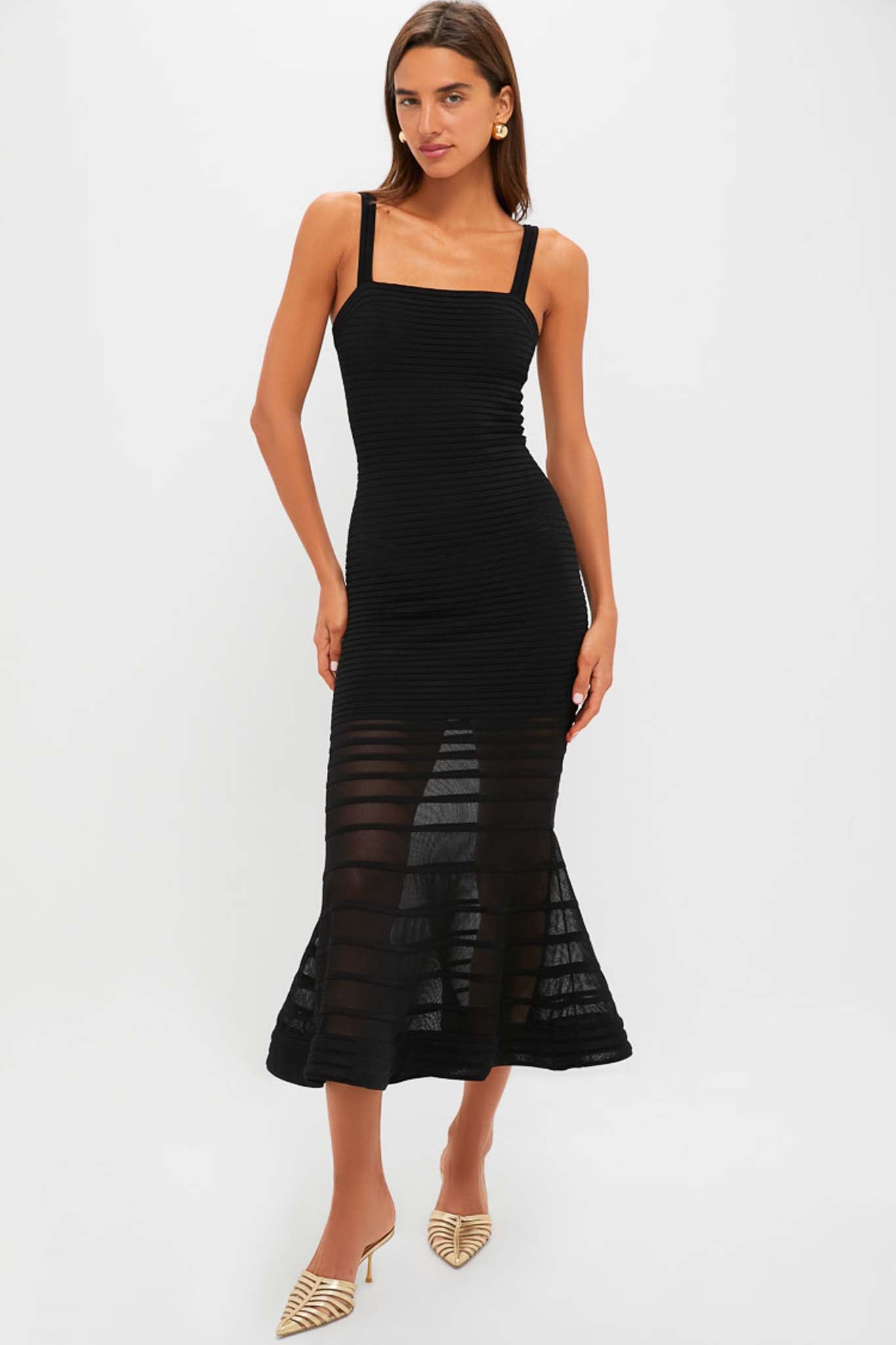 Black Vallarie Midi Dress-Get Girly