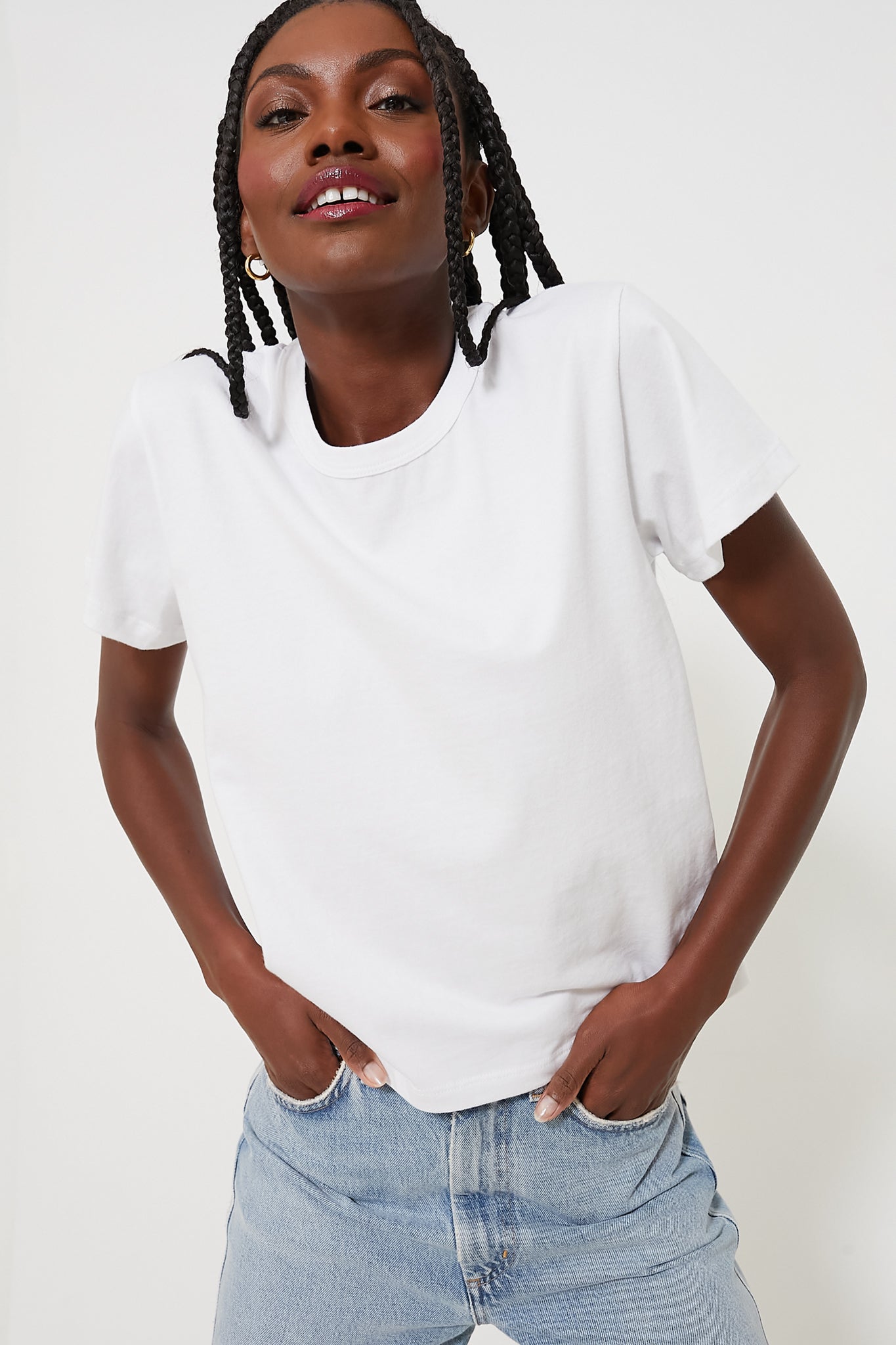 White Margo Tee-Get Girly