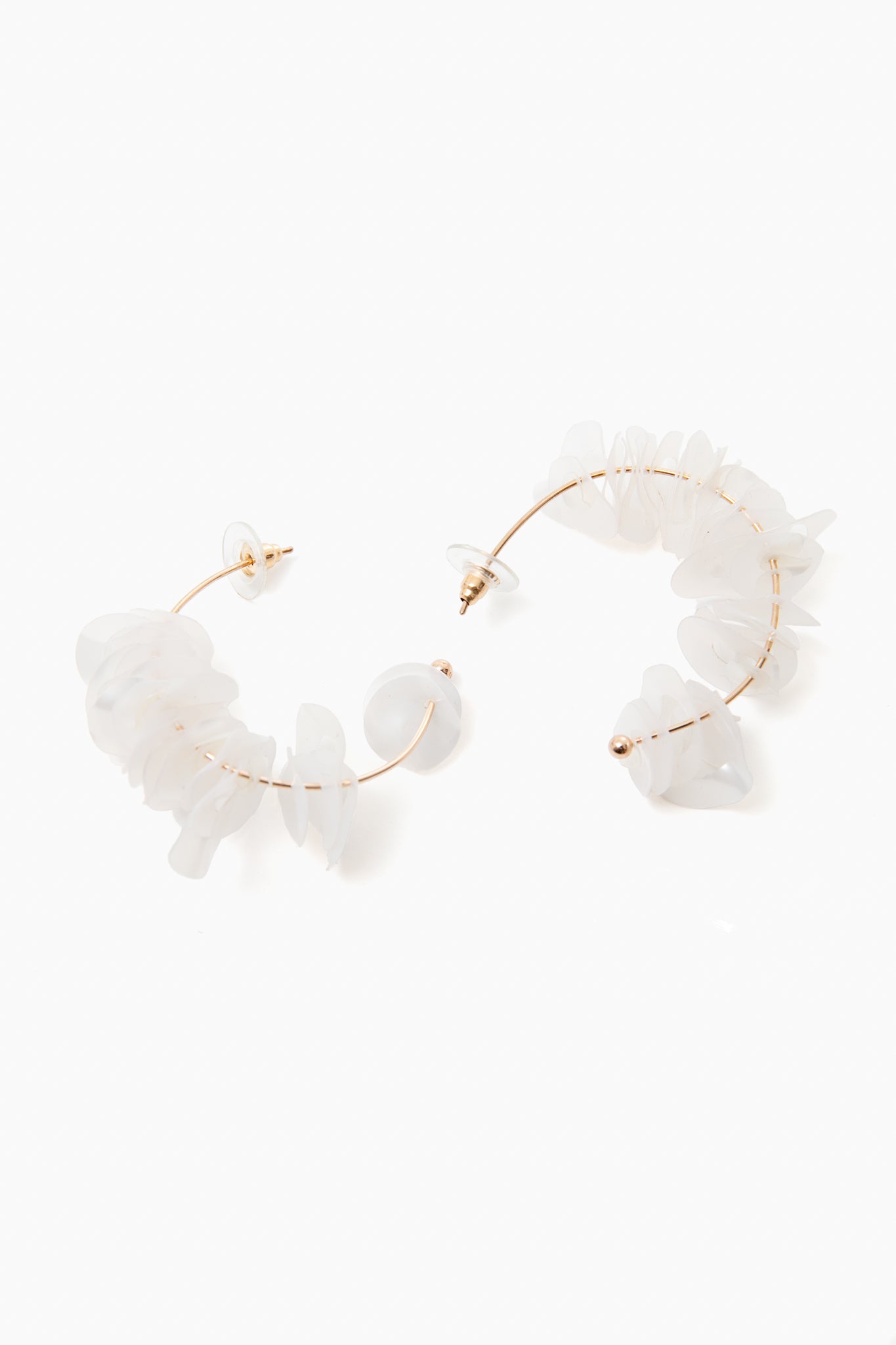 White Lolita Mini Hoops-Get Girly
