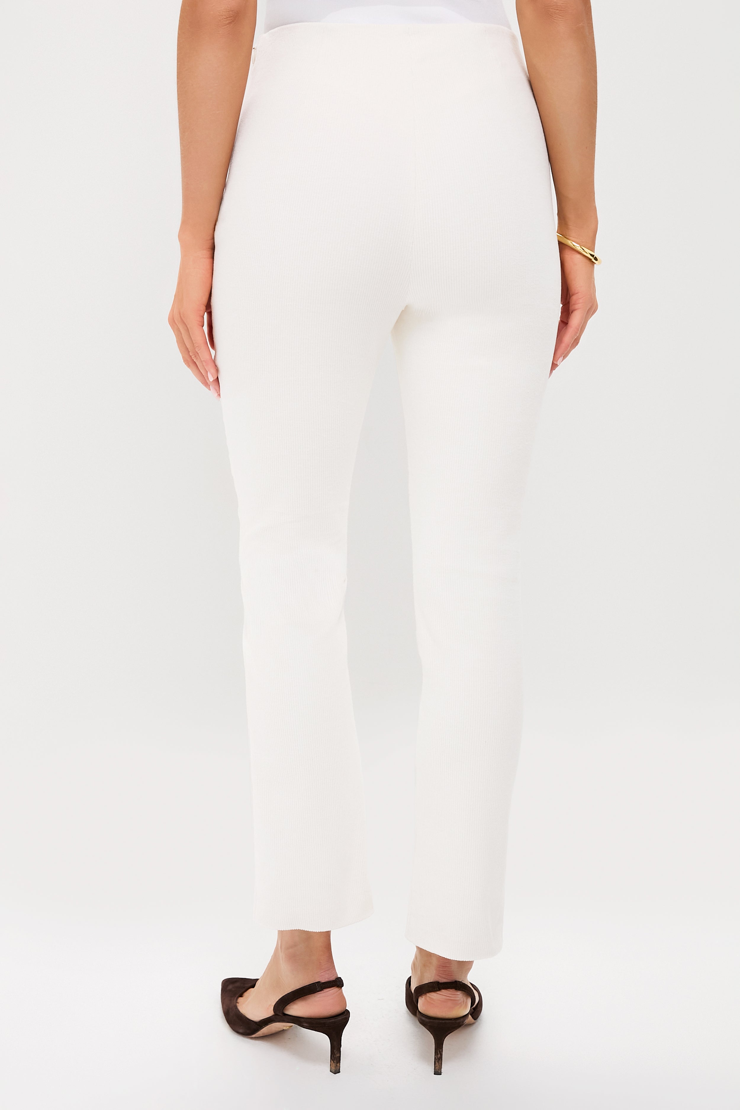Winter White Corduroy Ashford Pants-Get Girly