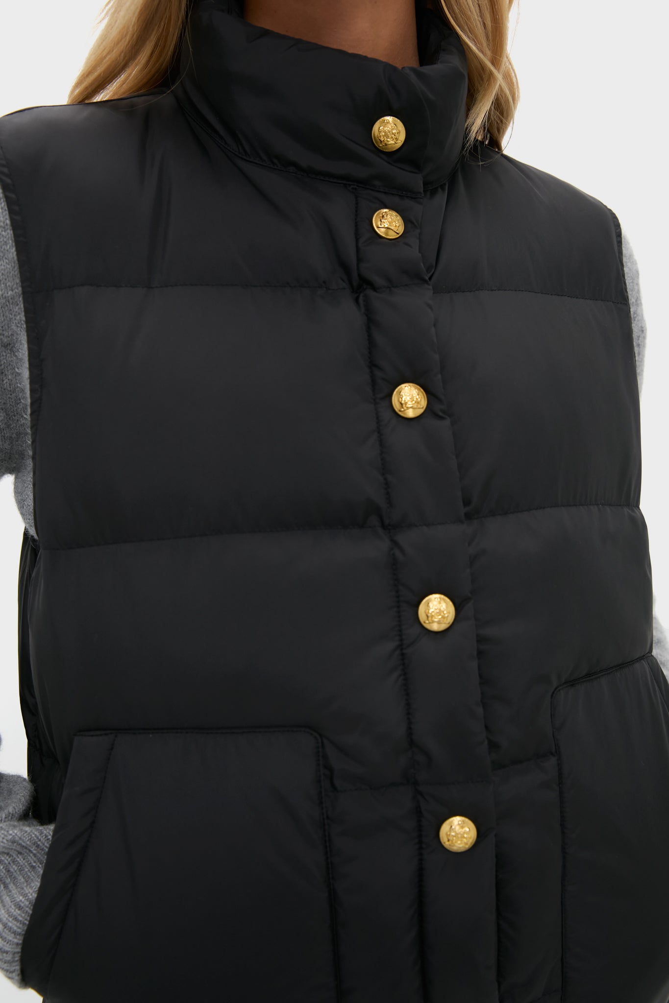 Black Inez Puffer Vest-Get Girly