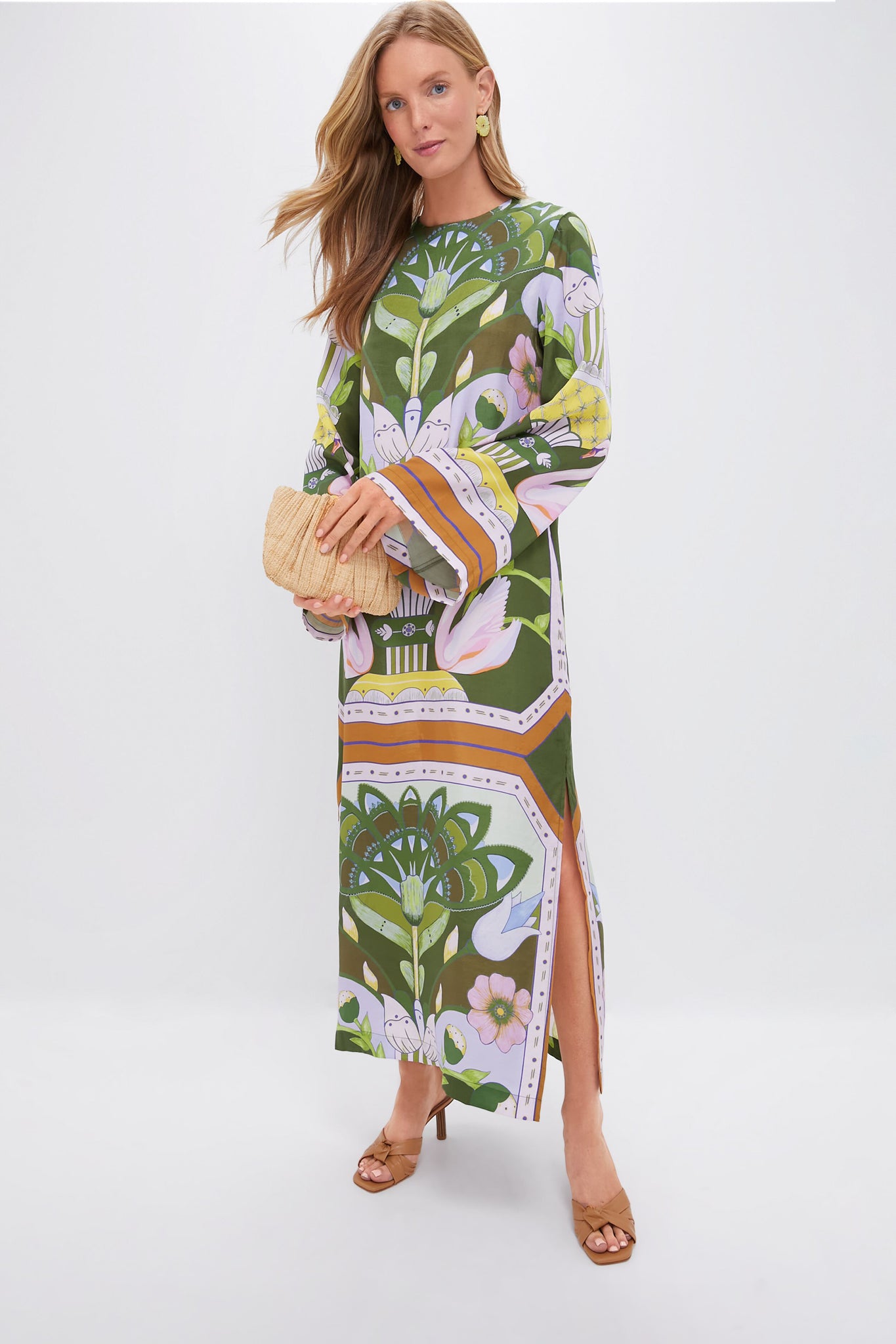 Green Multicolor Print Lilian Dress-Get Girly