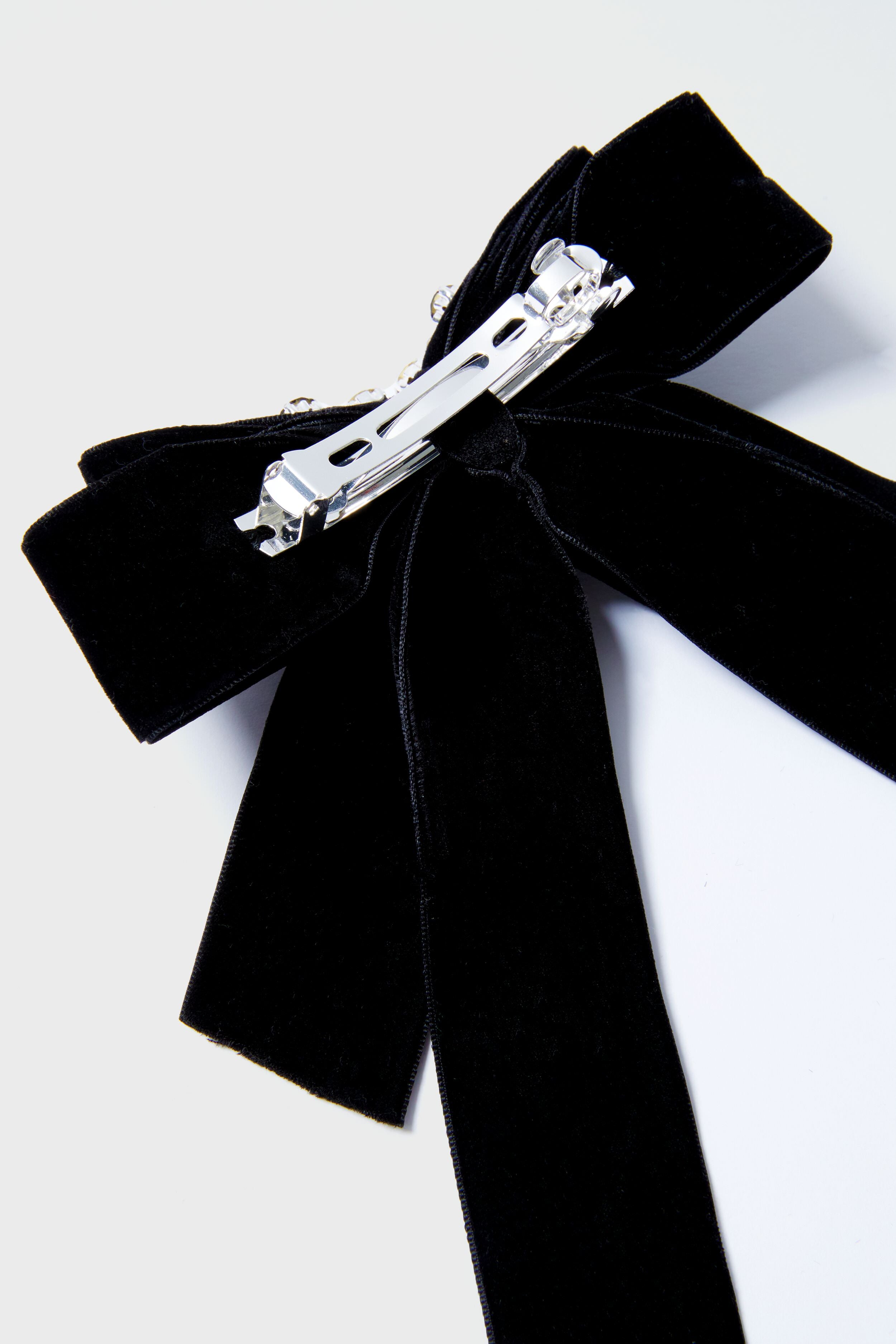 Black Velvet and Crystal Beth Bow-Get Girly