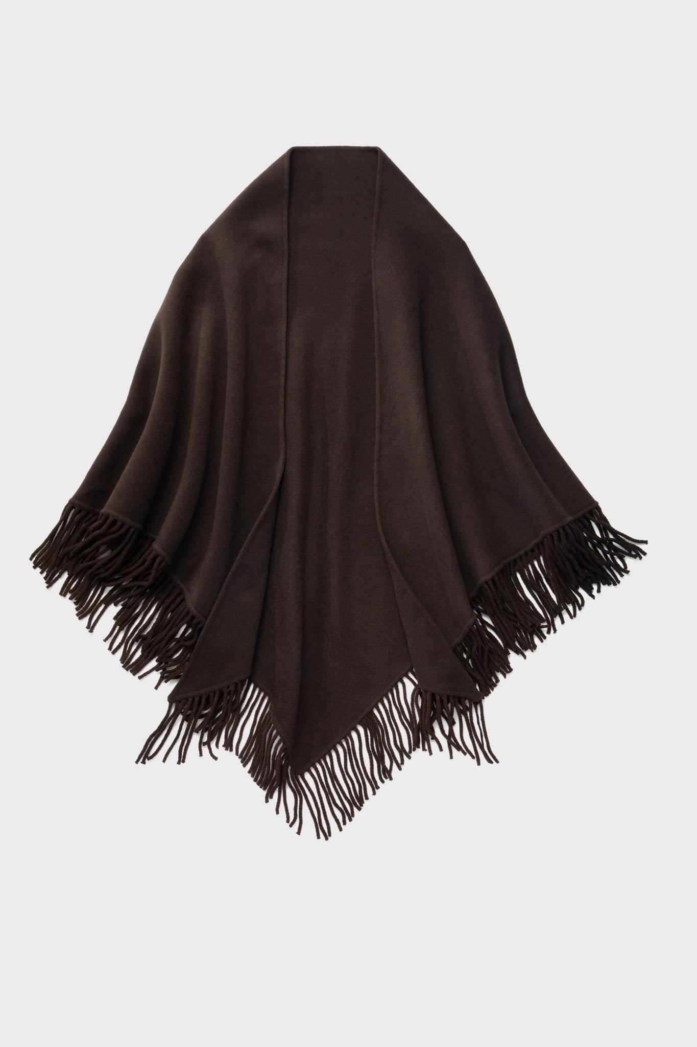 Chocolate Fringe Wrap Scarf-Get Girly