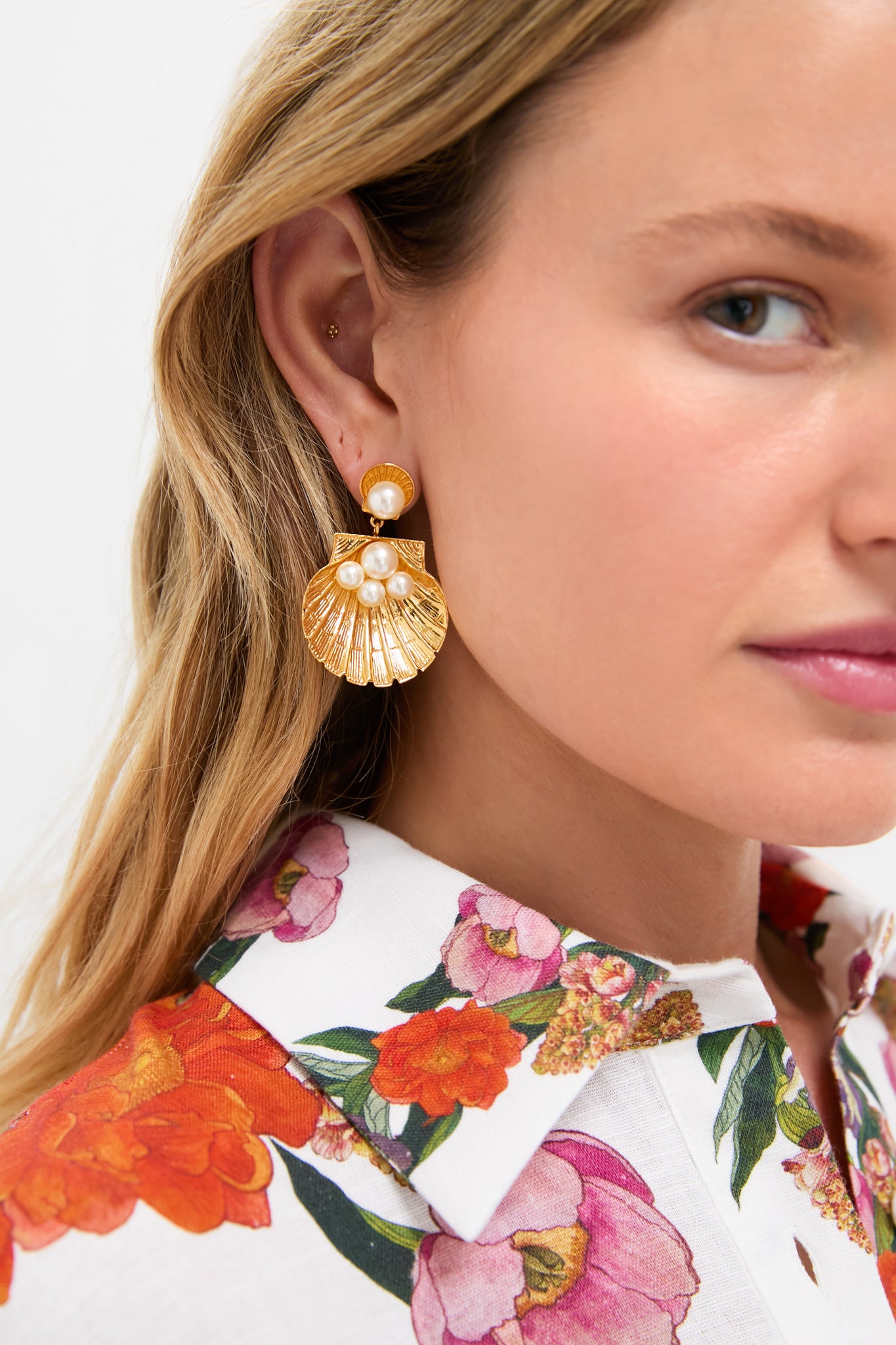 Gold Ariel Earrings-Get Girly