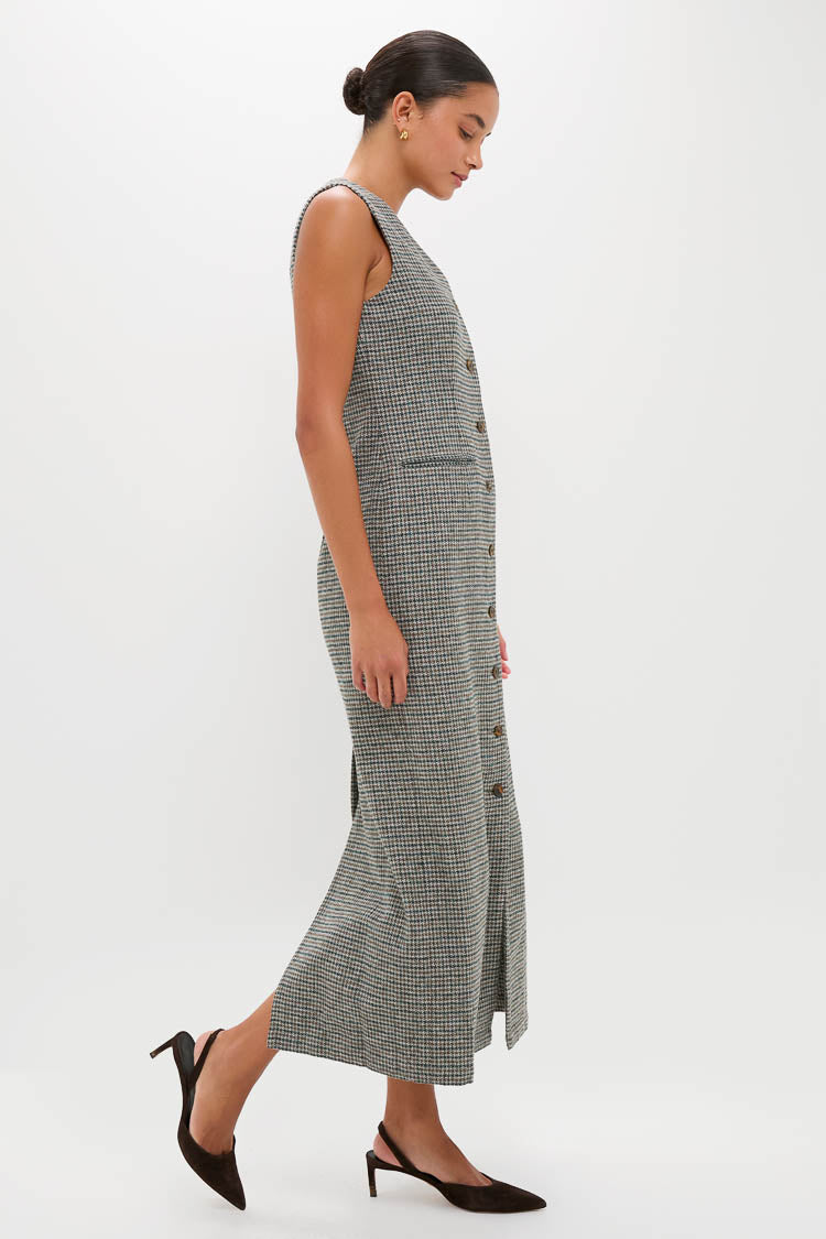 Gun Club Check Form Maxi Dress-Get Girly