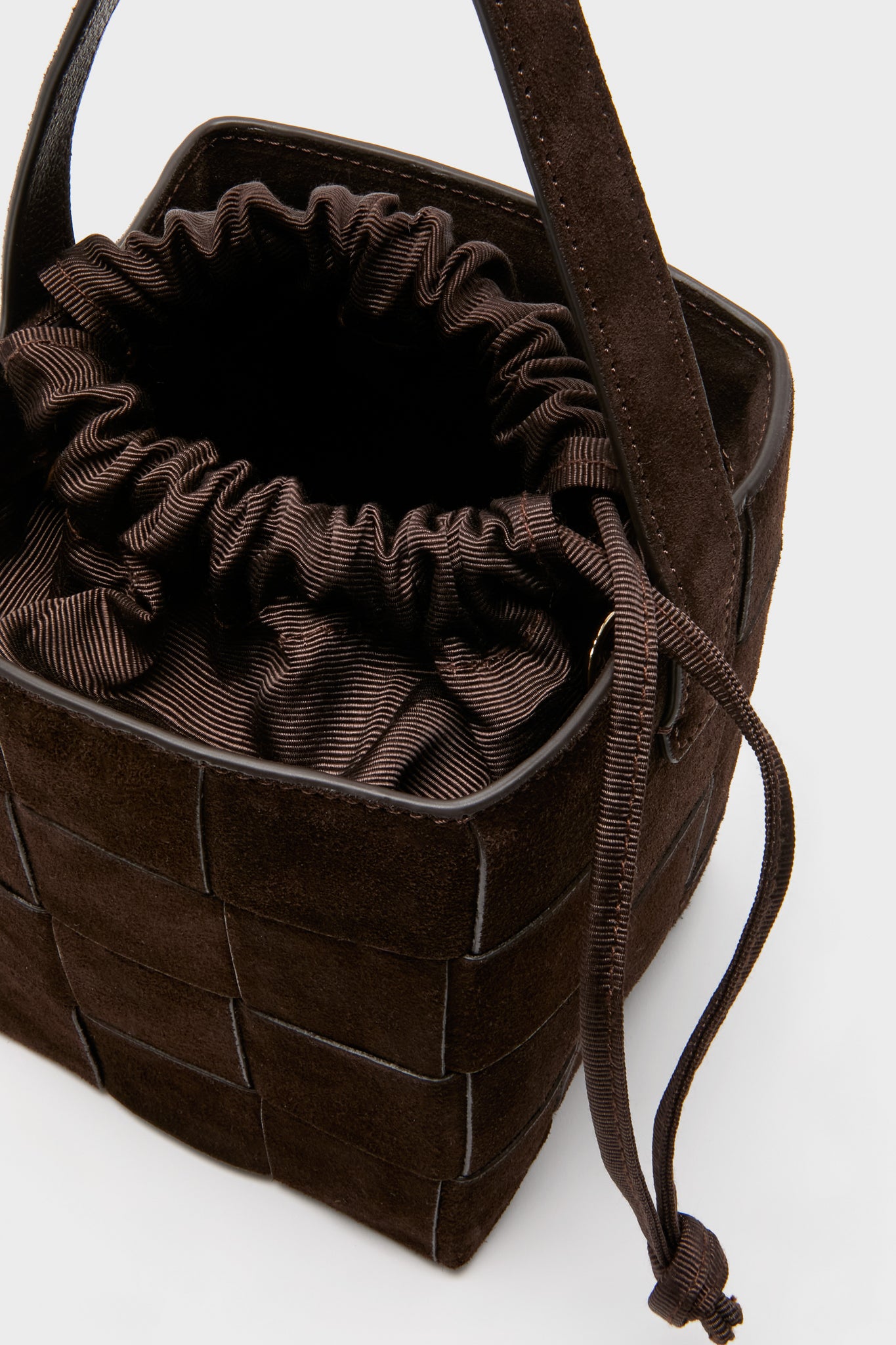Woven Tmoro Suede Laith Top Handle Bag-Get Girly