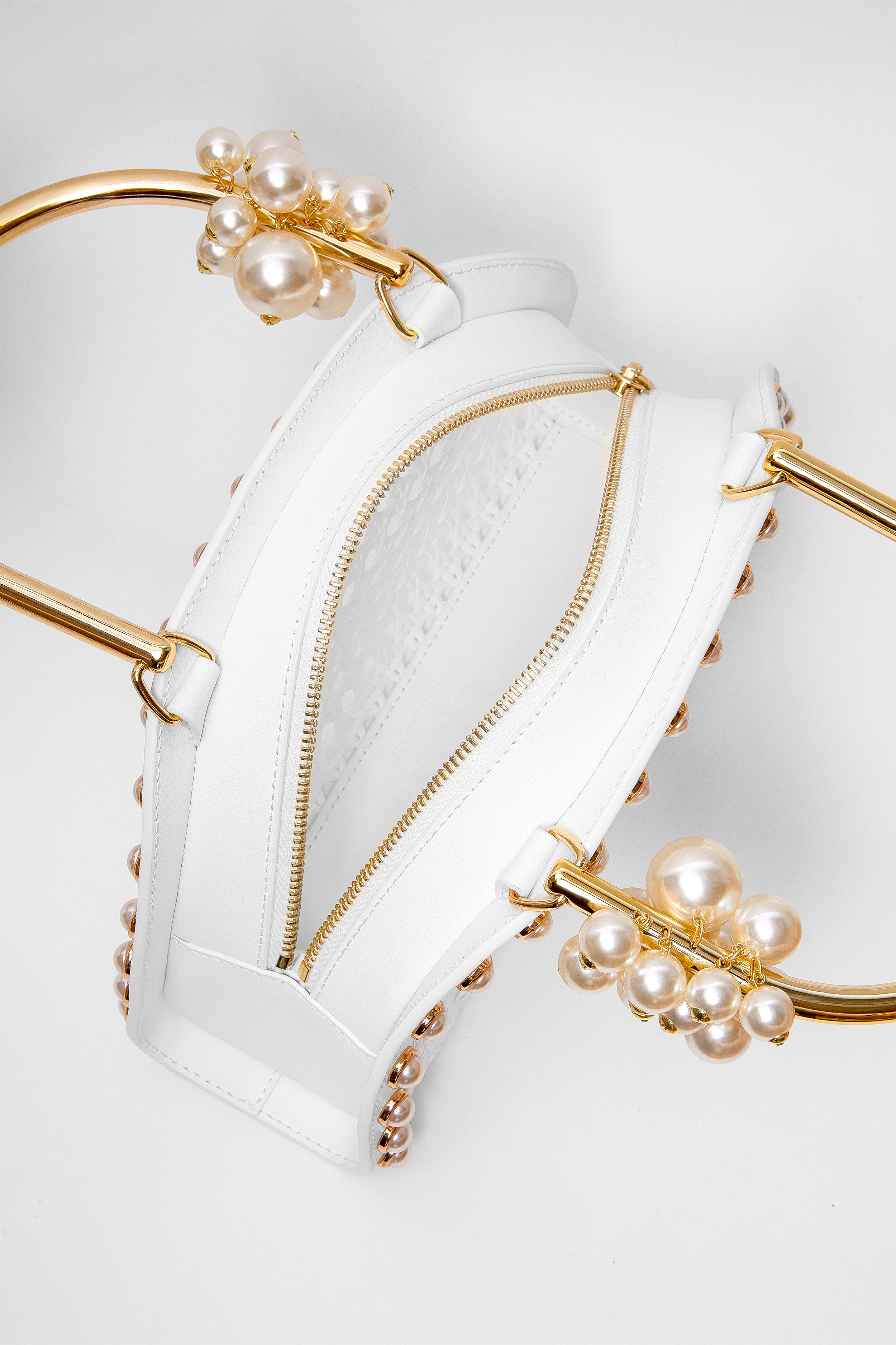 White Ellie Pearl Satchel-Get Girly