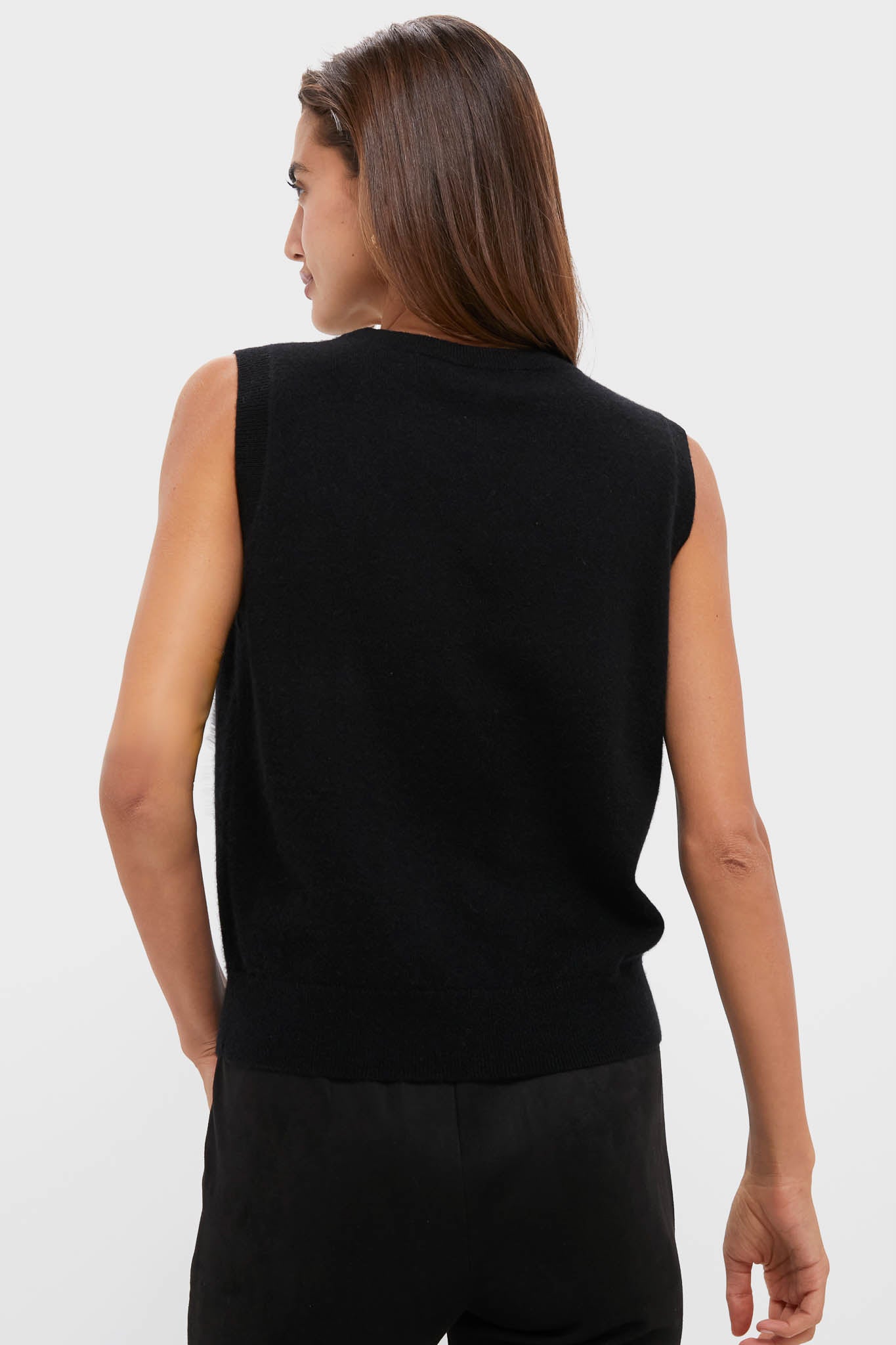Black Cashmere Sleeveless Ava Shell-Get Girly