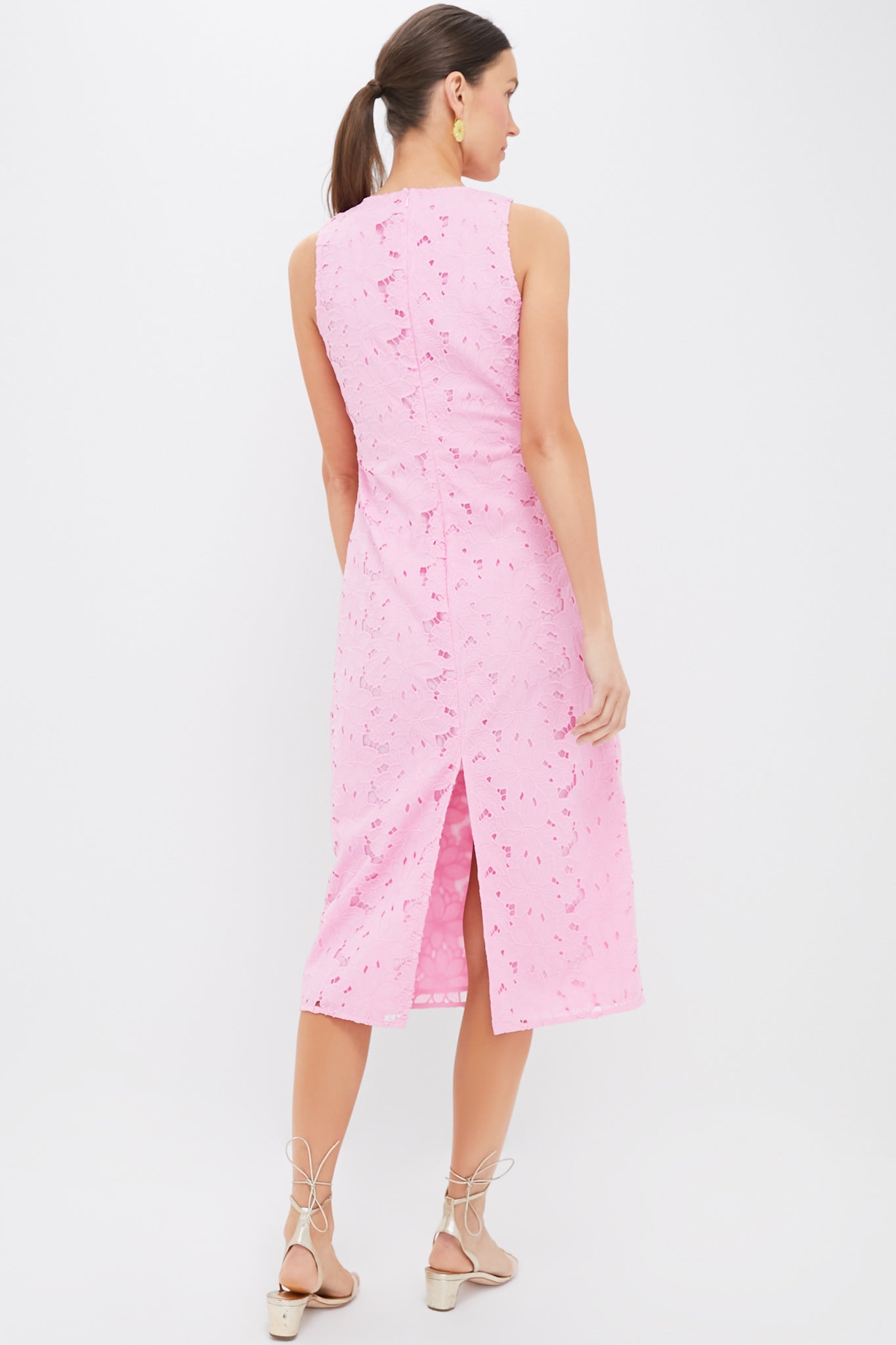 Carnation Eyelet Evelyn Midi Dress-Get Girly