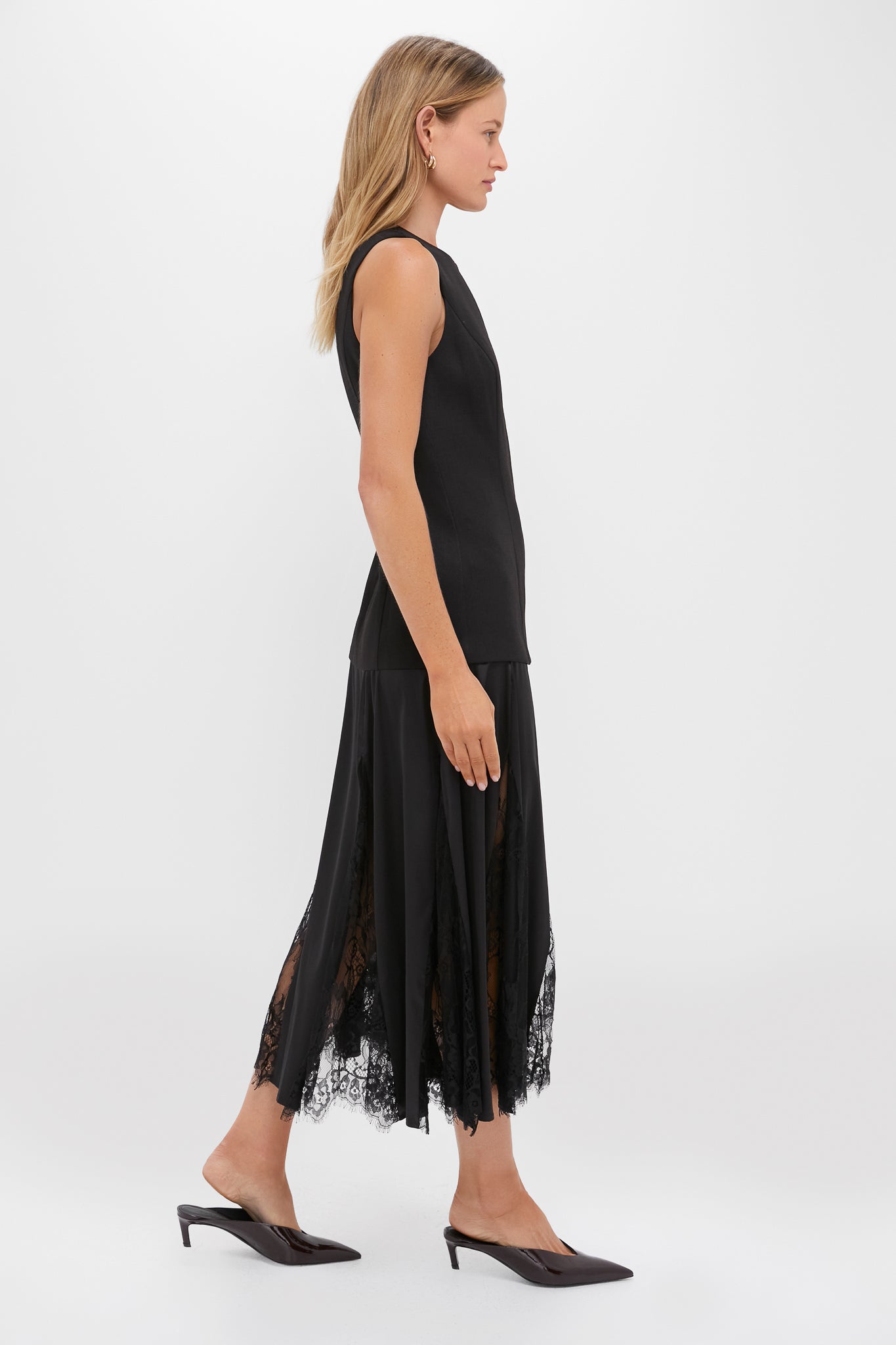 Black Mixed-Media Coco Maxi Dress-Get Girly