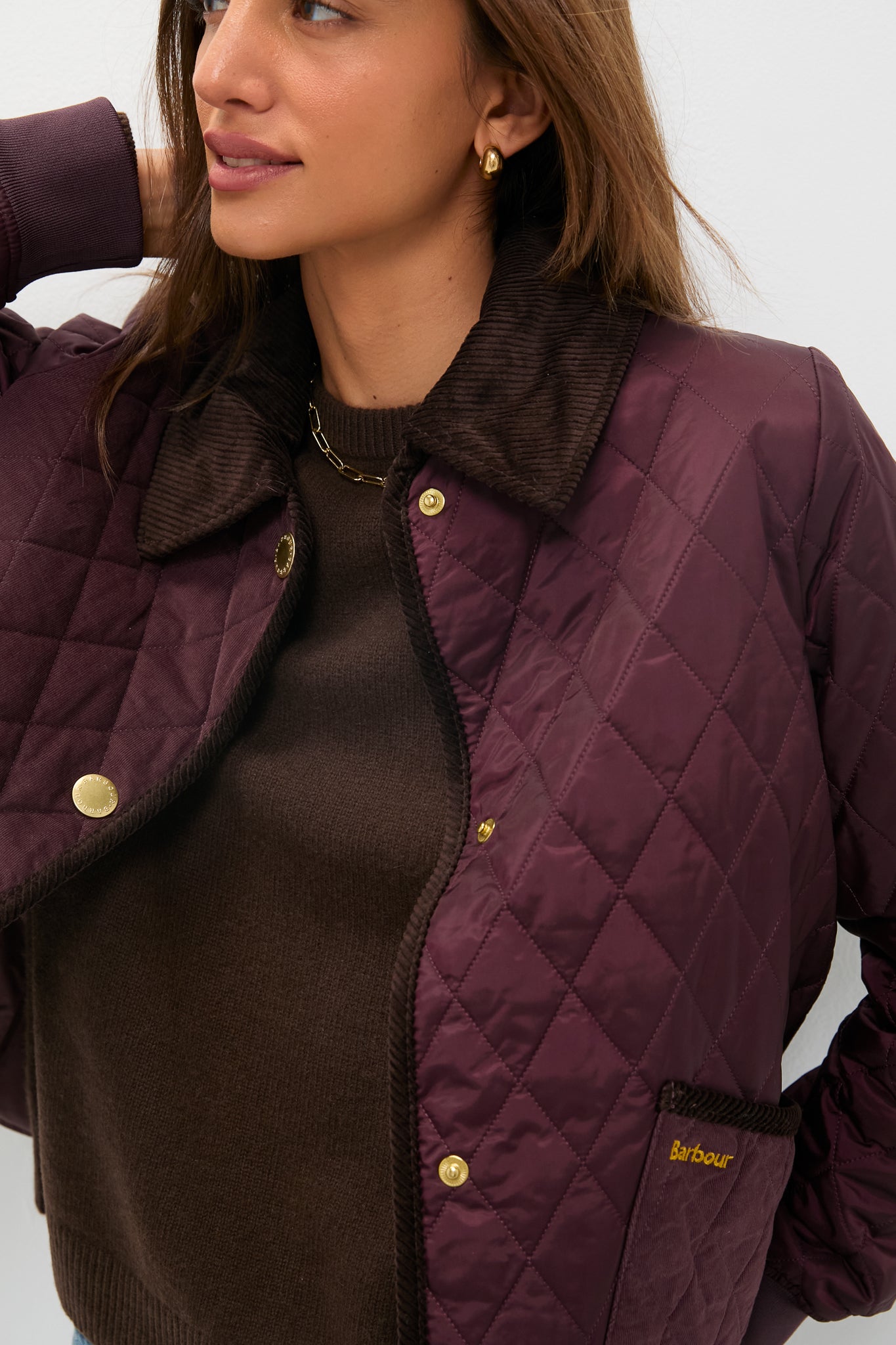 Black Cherry Marla Quilted Jacket-Get Girly