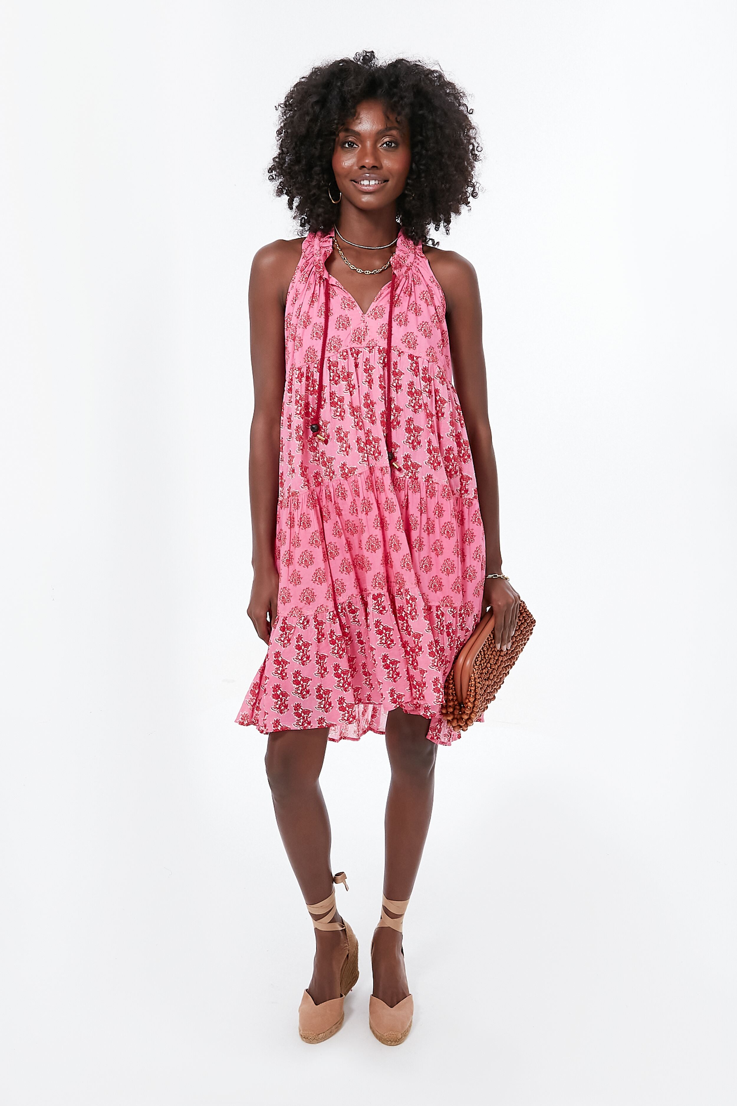 Pink Delfina Sofia Mini Dress-Get Girly