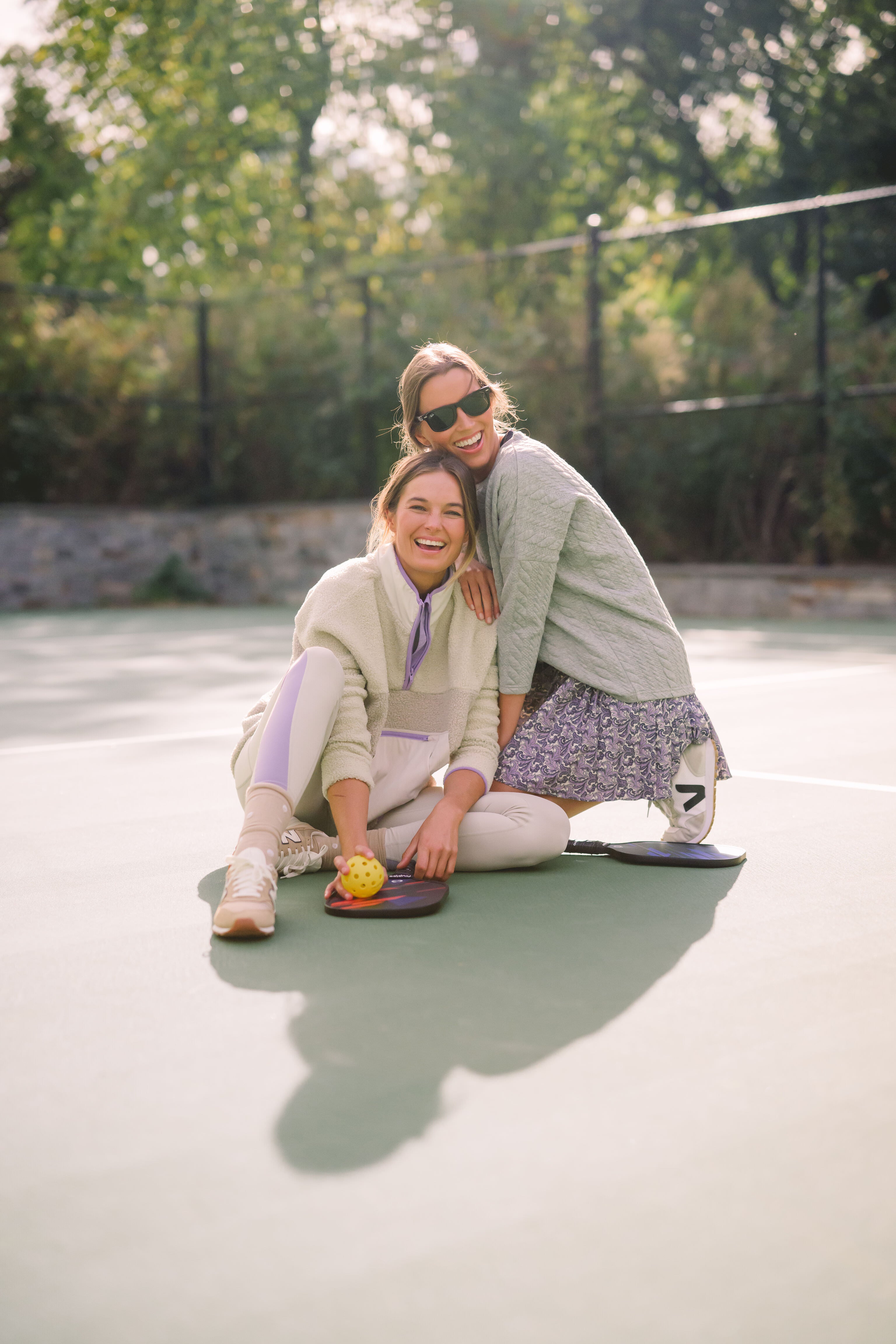 Gray and Lilac Fleece Cady Quarter Zip-Get Girly