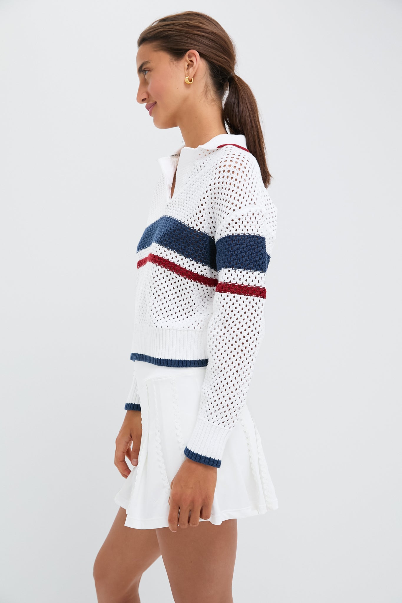 Americana Mesh Fischer Sweater-Get Girly