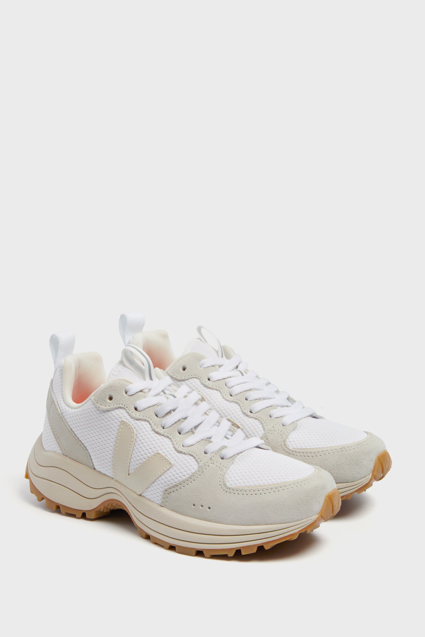 White Pierre Natural Venturi Sneakers-Get Girly