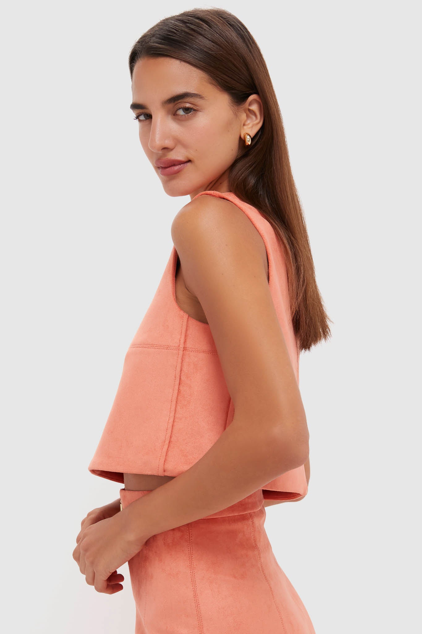 Amber Suede Marni Top-Get Girly