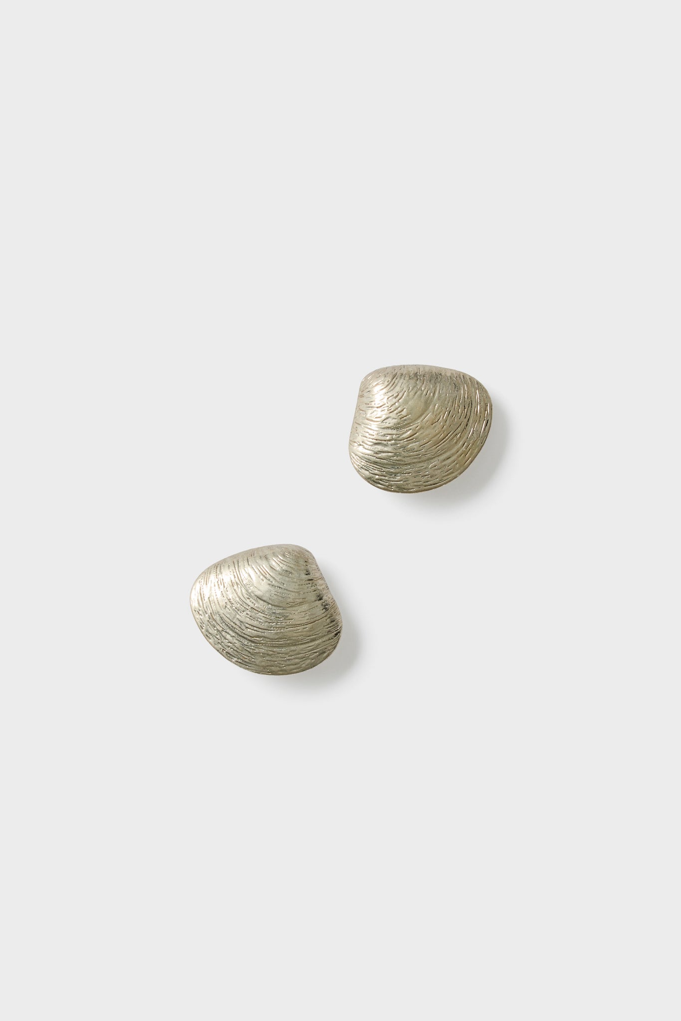 Antique Silver Clam Shell Earrings-Get Girly