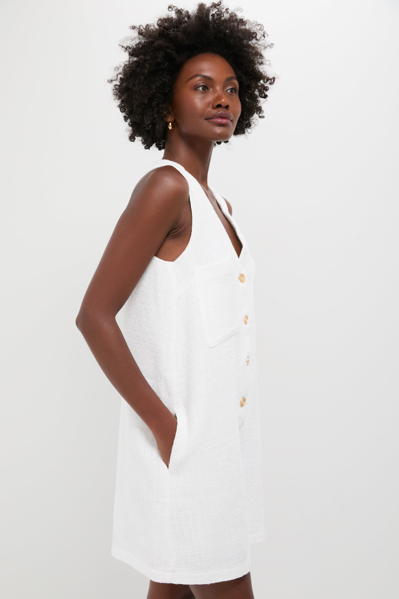 White Textured Myla Romper-Get Girly