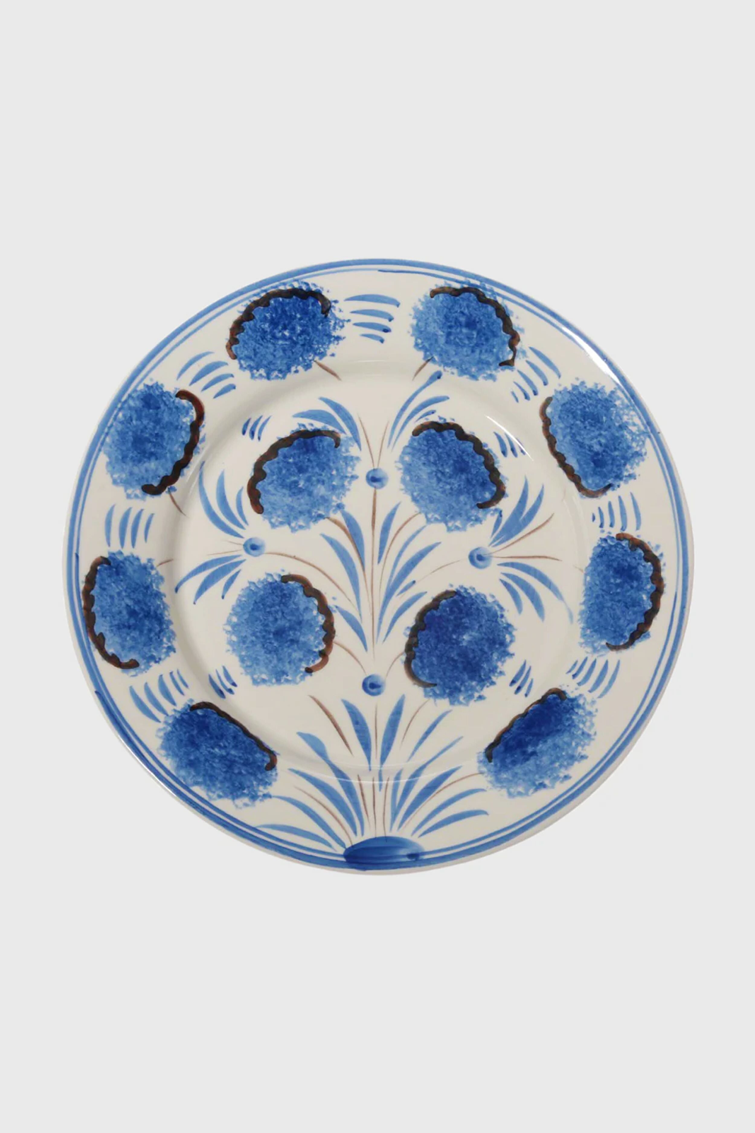 Blue Flower Dinner Plate-Get Girly