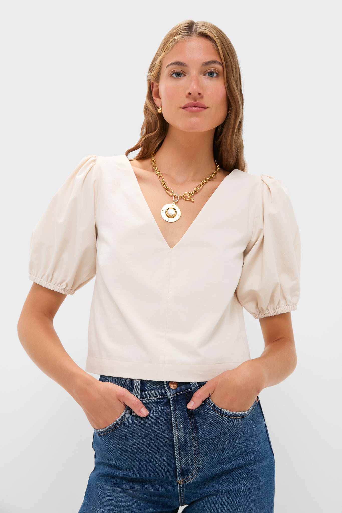 White Swan V Top-Get Girly