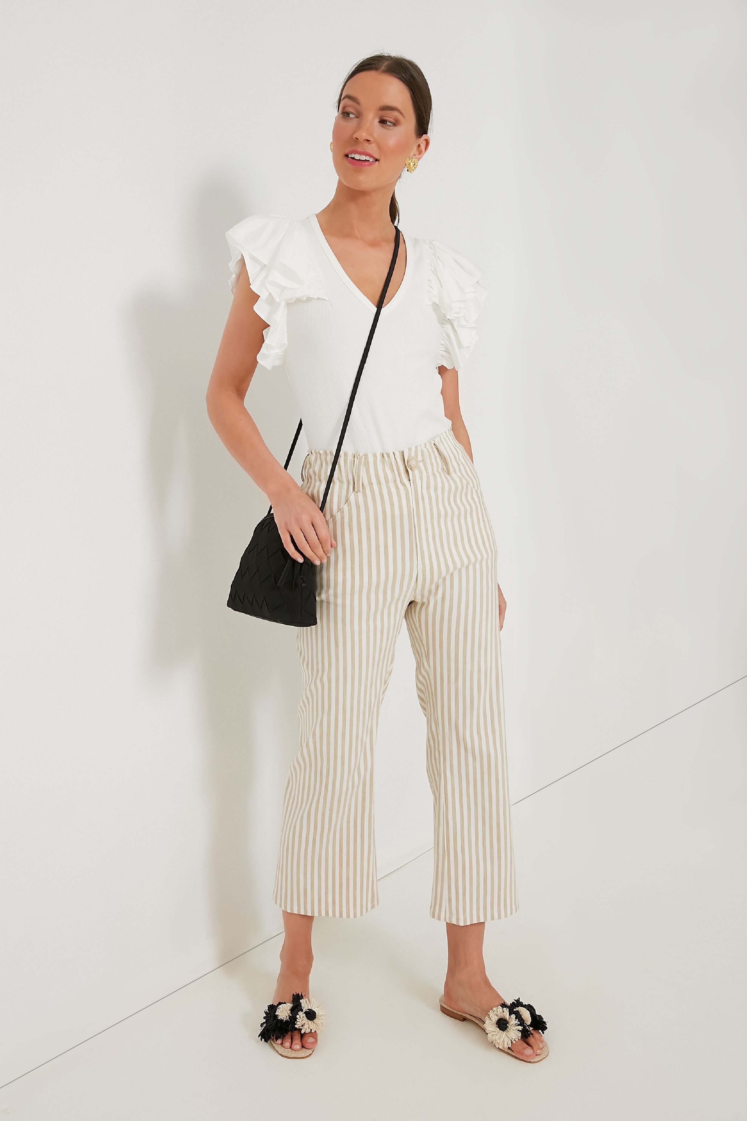 Black Calista Woven Crossbody-Get Girly