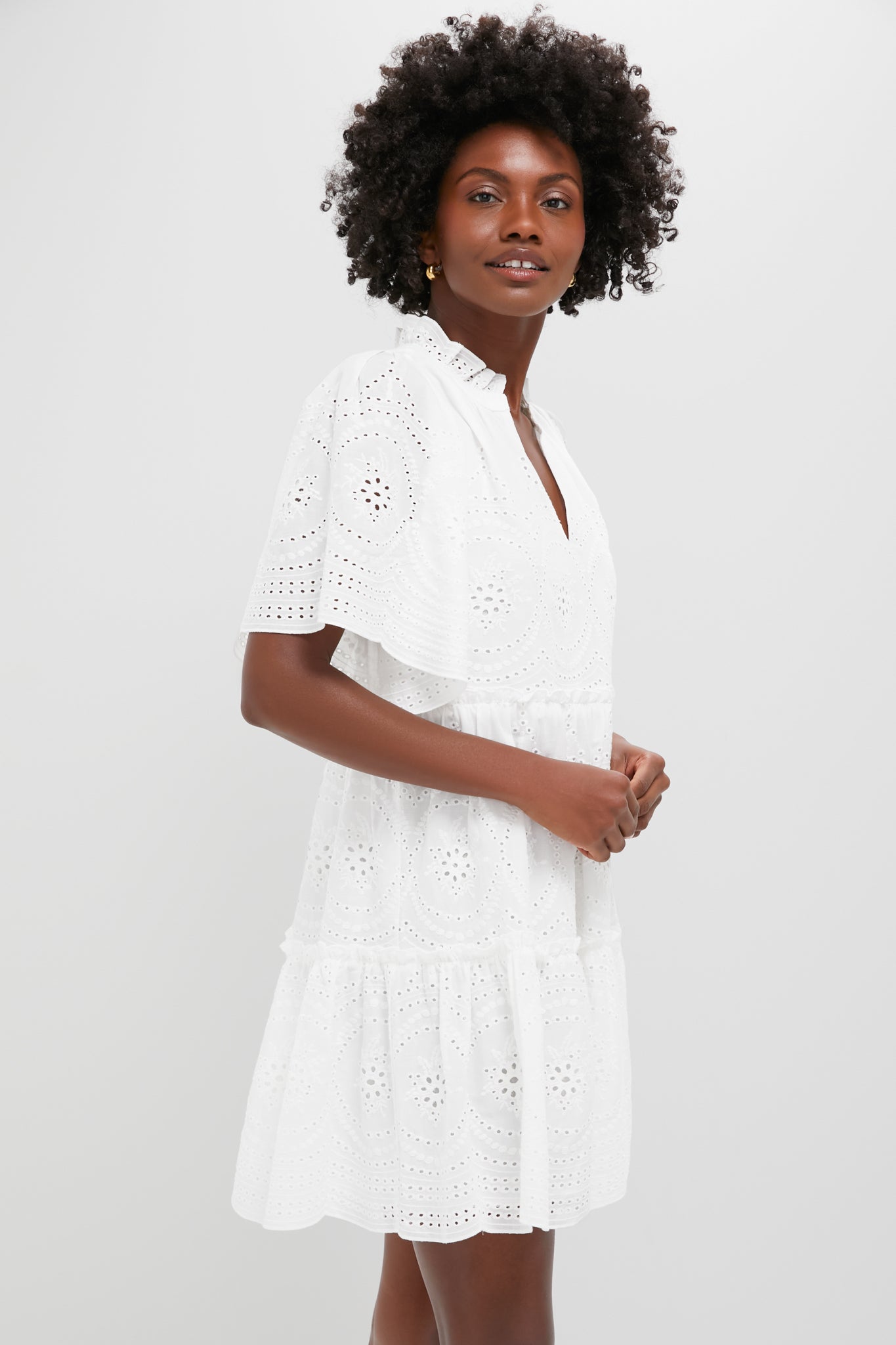 White Eyelet Crawford Dress-Get Girly