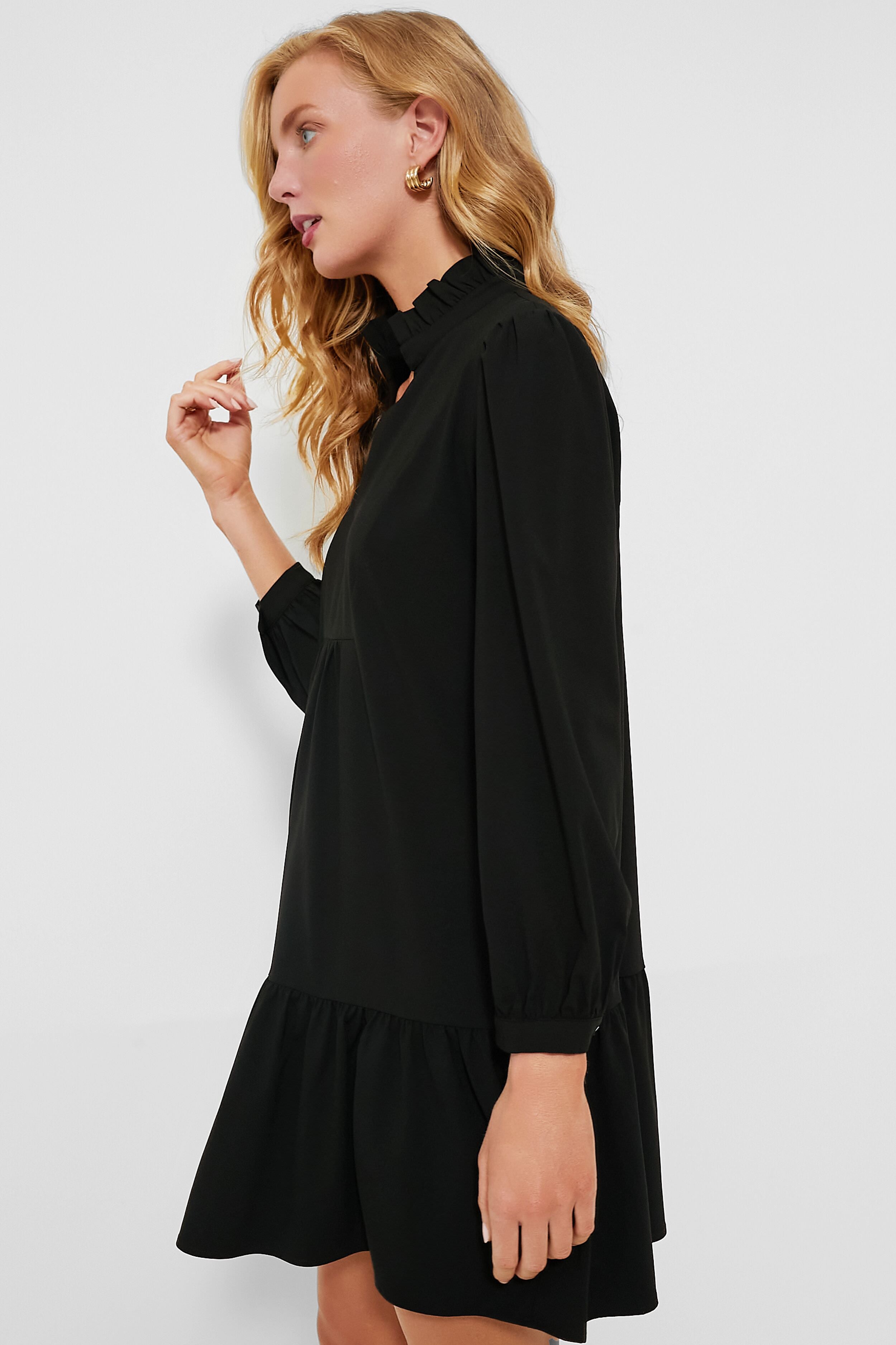 Black Crepe Palmerston Dress-Get Girly