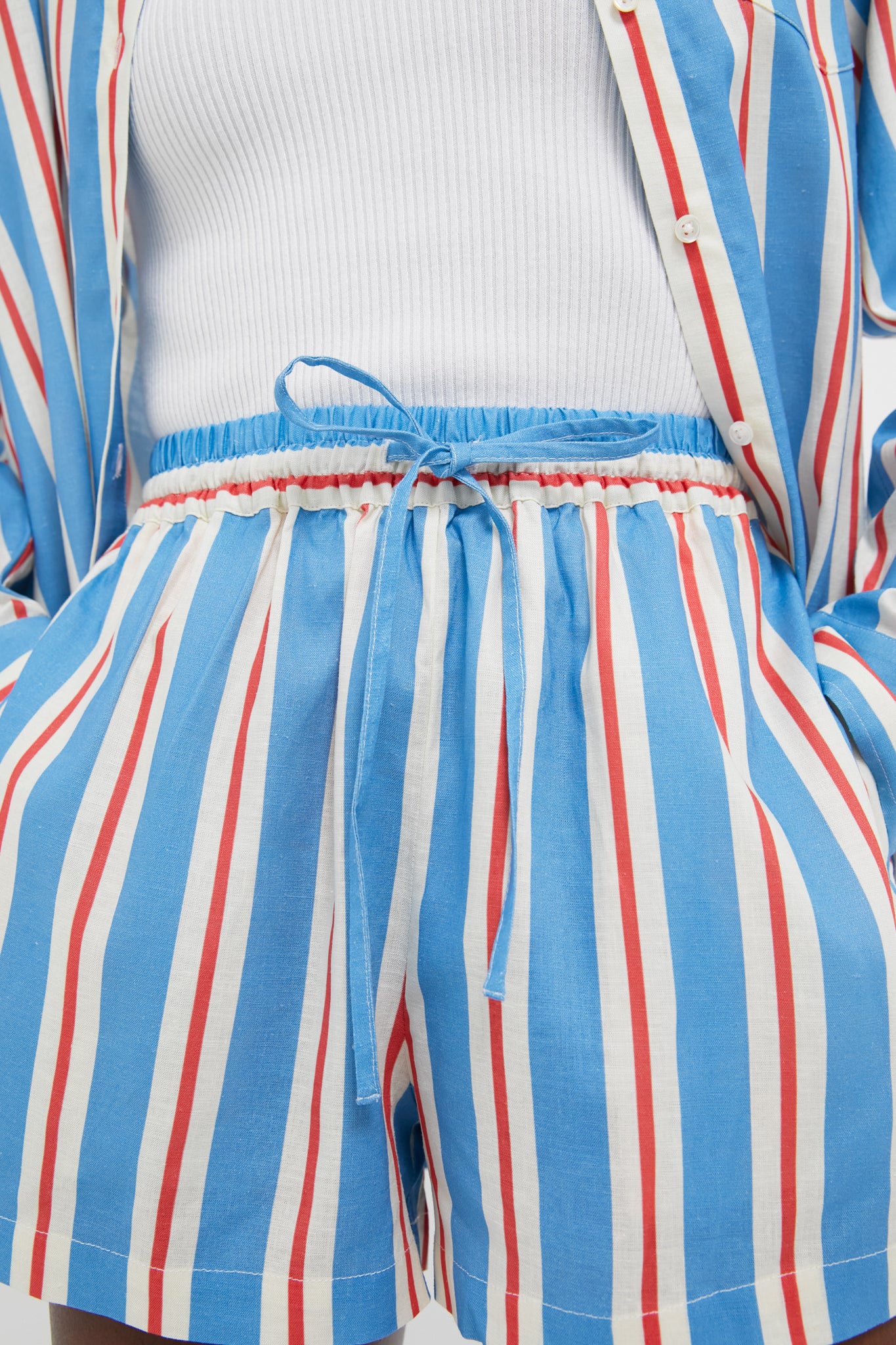Americana Stripe Charlie Shorts-Get Girly
