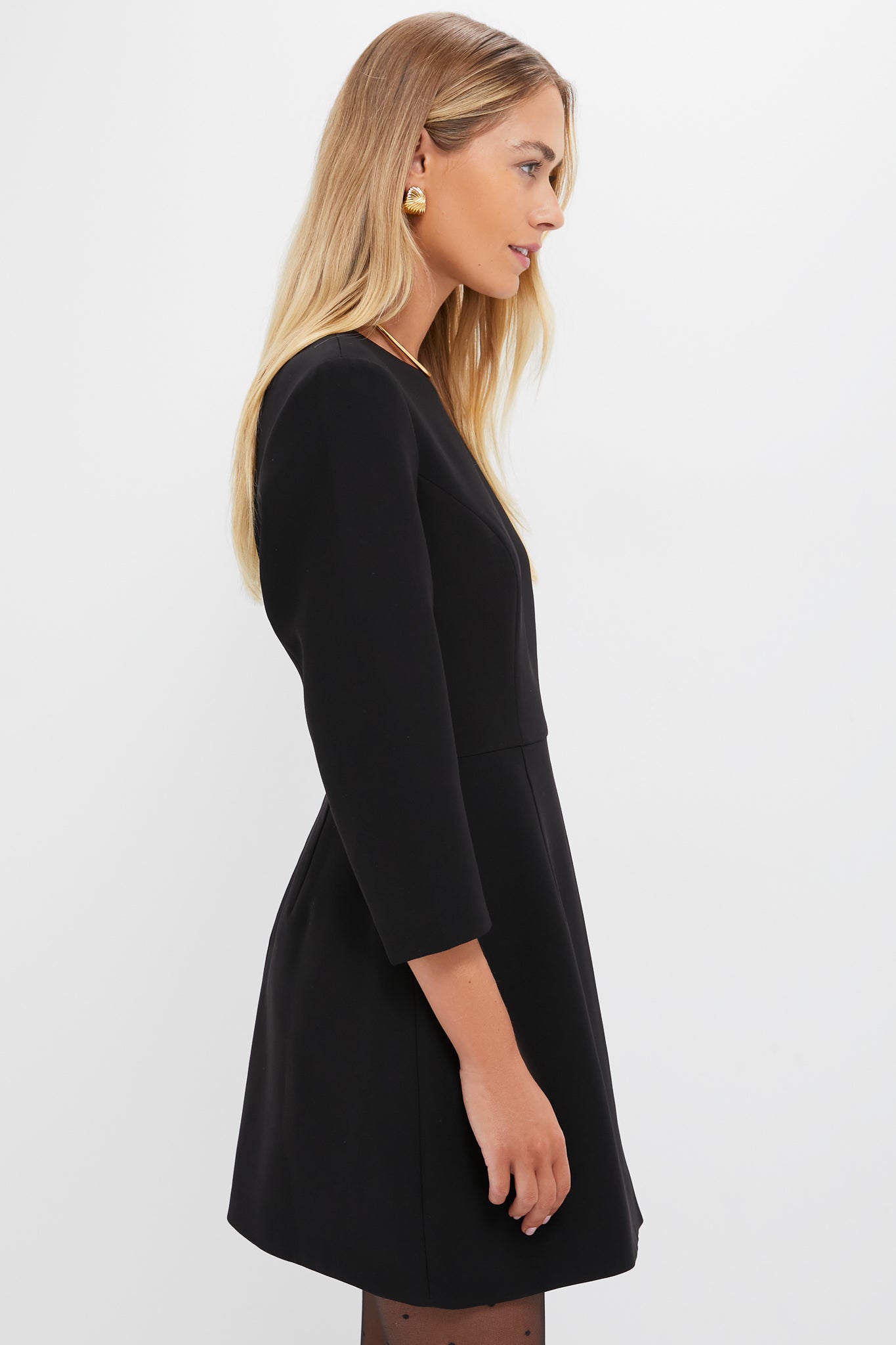 Black Crepe Haley Dress-Get Girly
