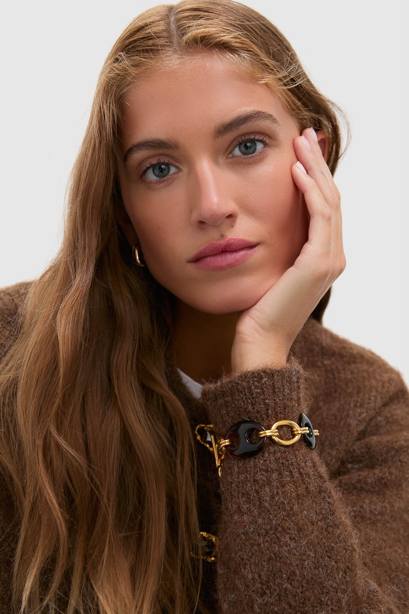 Tortoise and Gold Chain Bracelet-Get Girly