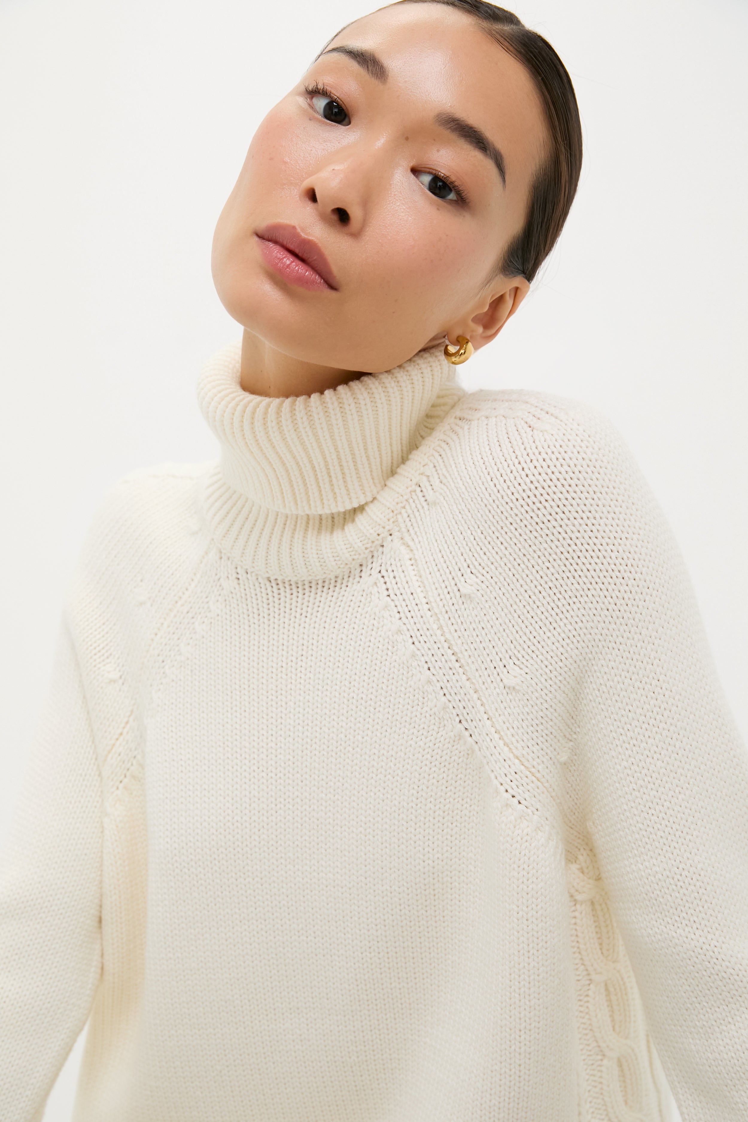 Ivory Louisa Turtleneck Sweater-Get Girly