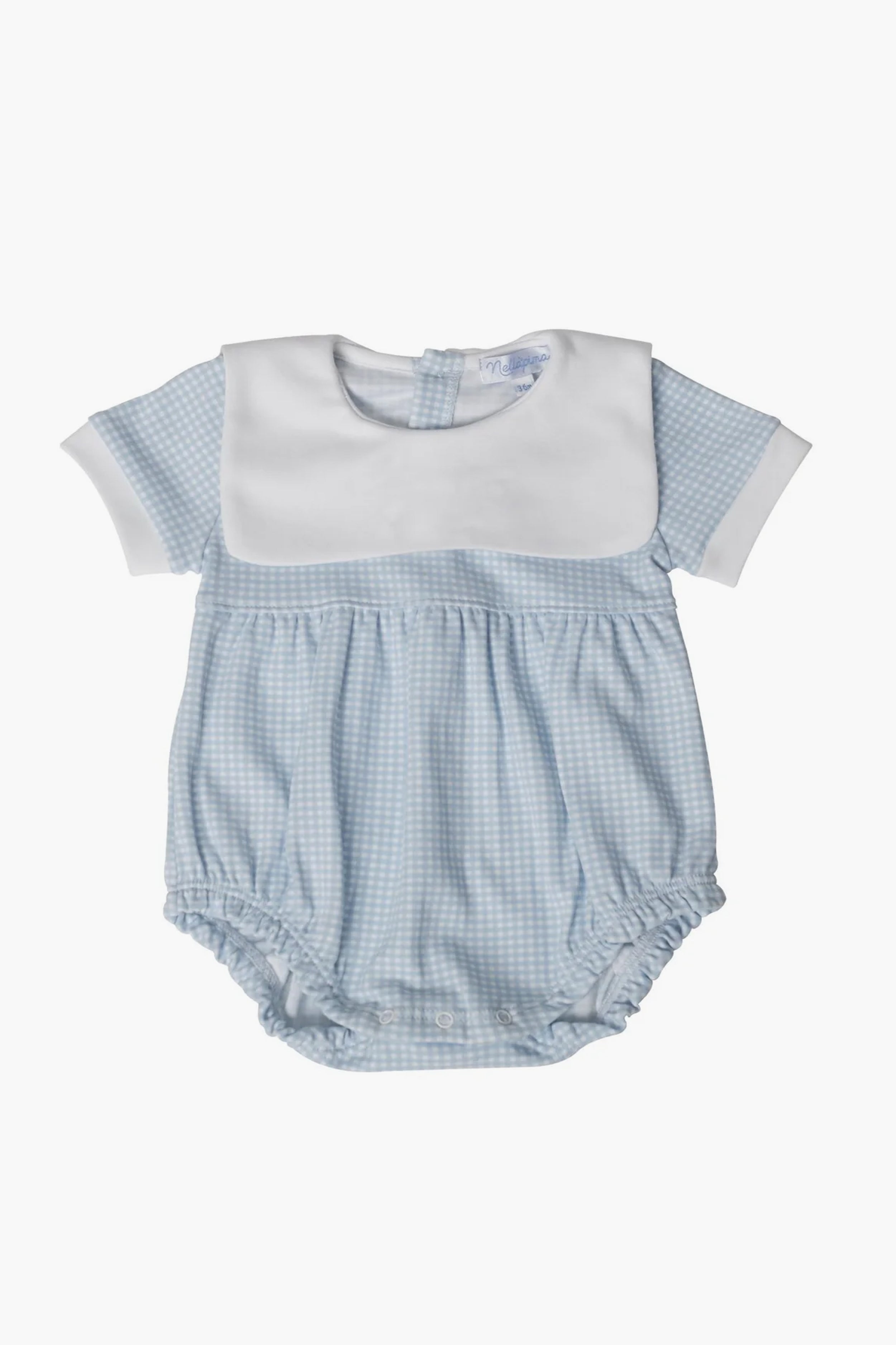 Blue Gingham Baby Bubble-Get Girly