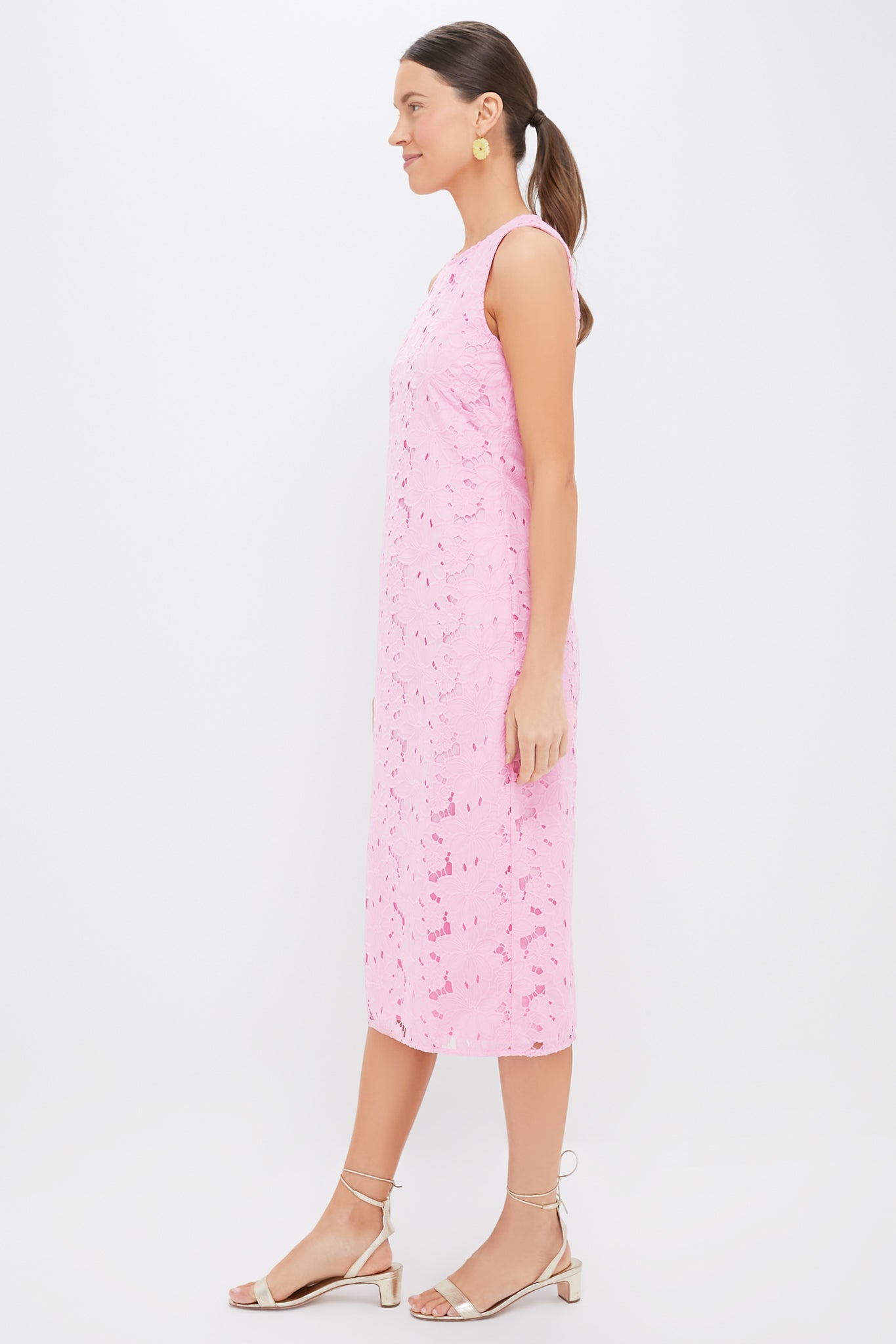 Carnation Eyelet Evelyn Midi Dress-Get Girly