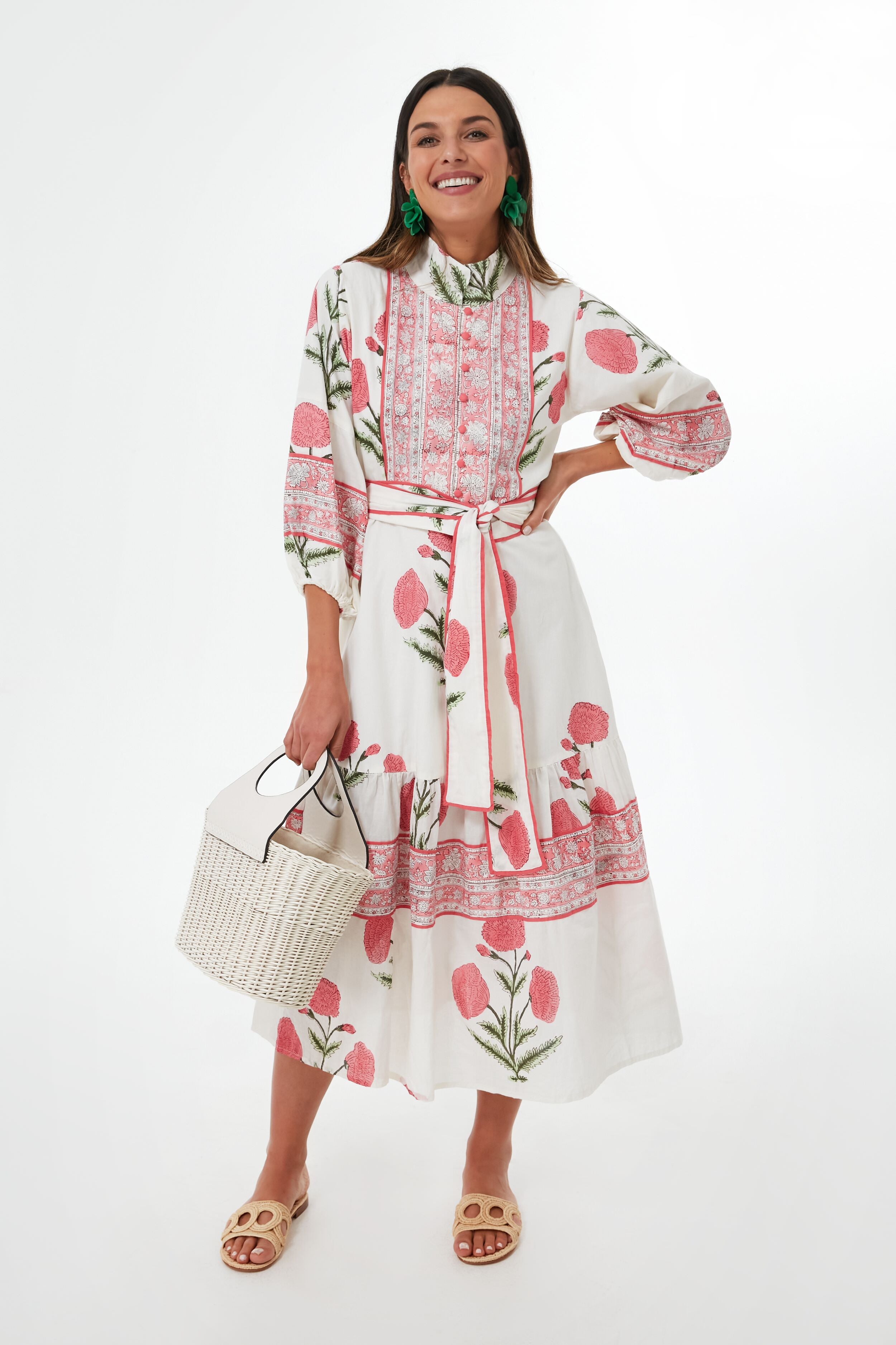 Exclusive Rosy Marigold Flounce Dress-Get Girly