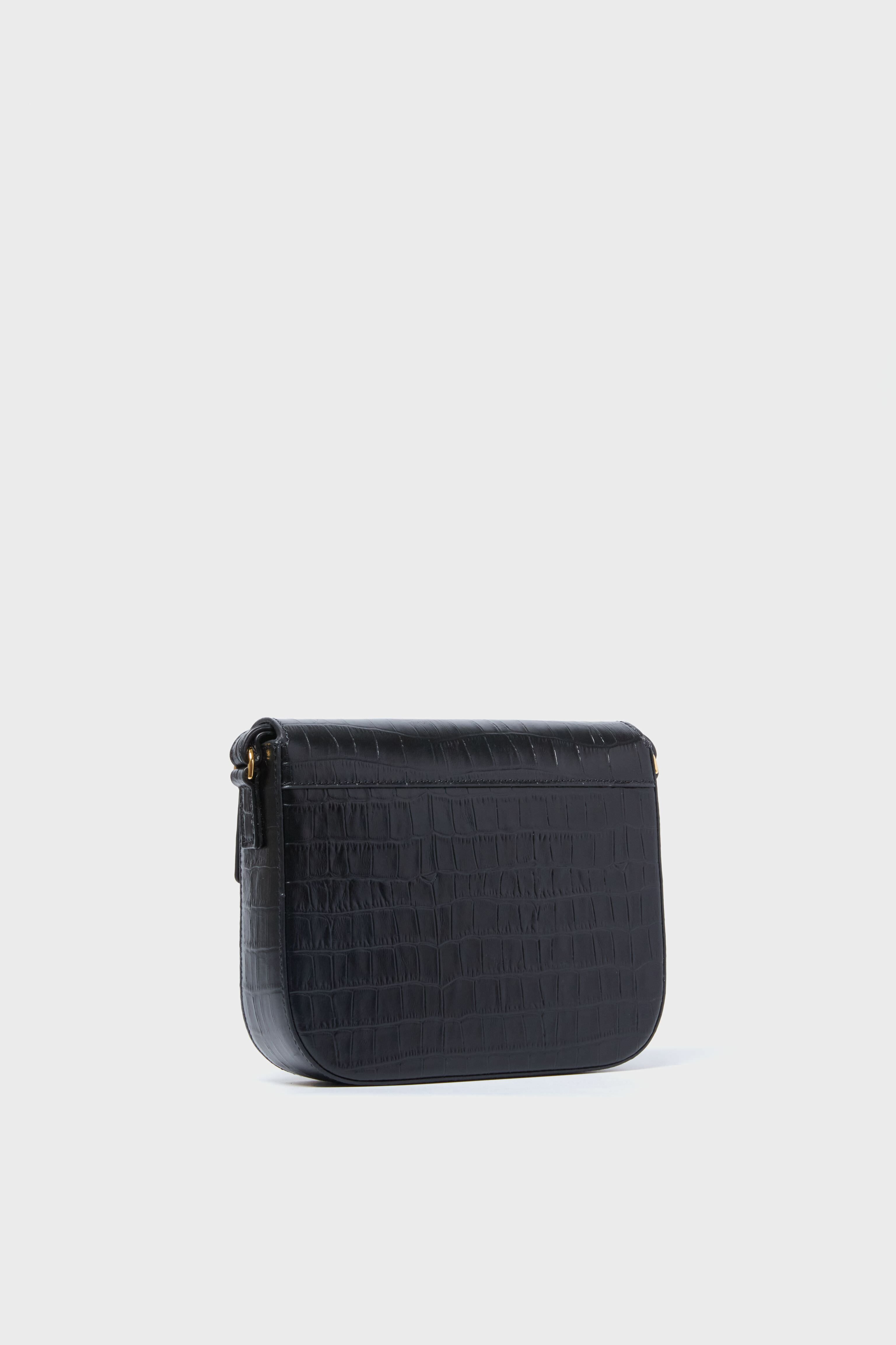 Black Croc Small Vancouver Bag-Get Girly