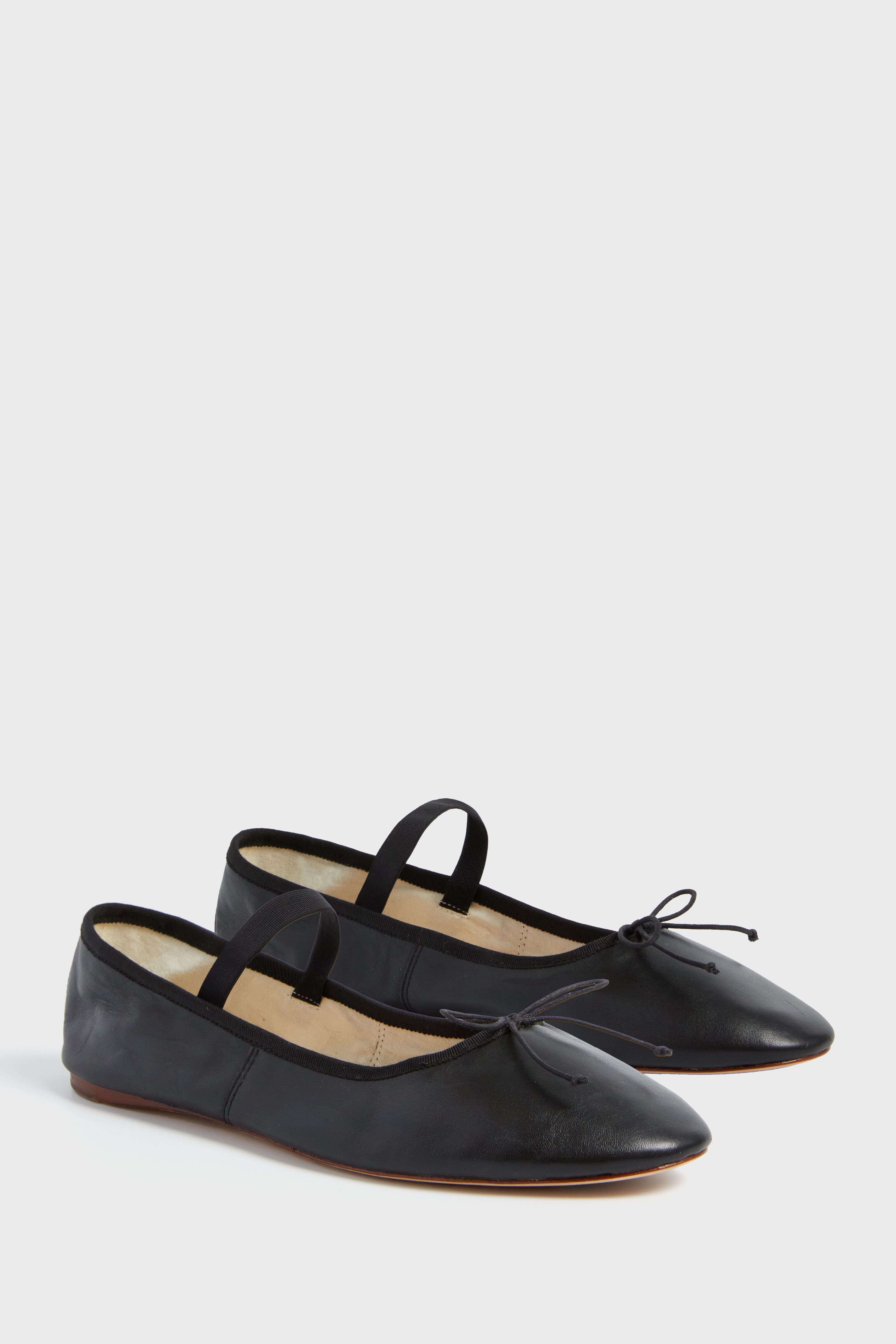 Black Leonie Soft Ballet Flats-Get Girly