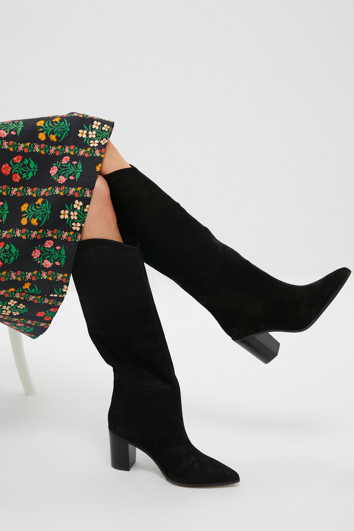 Black Maryana Block Boots-Get Girly