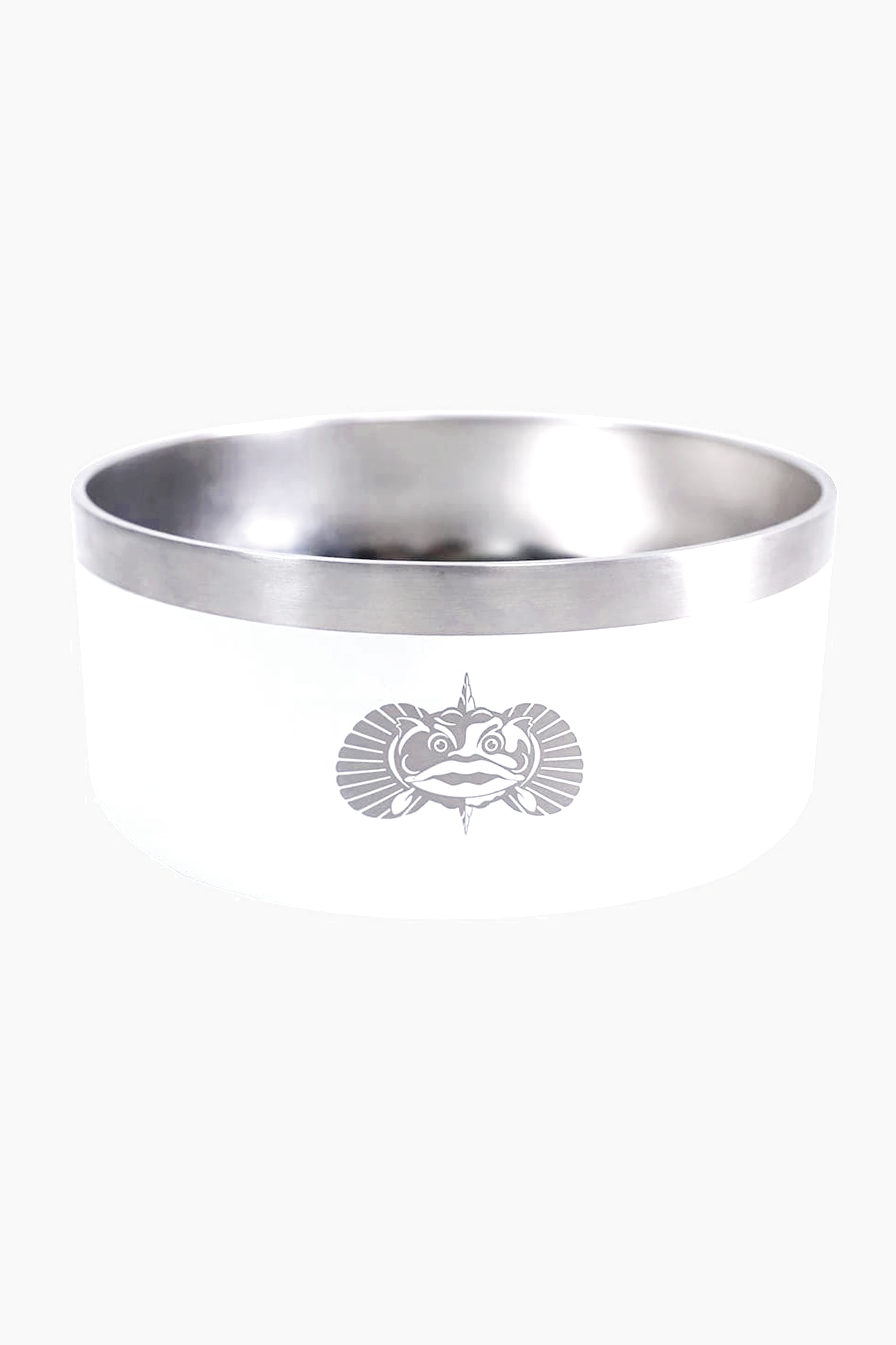 White Toadfish Non-tipping Dog Bowl-Get Girly