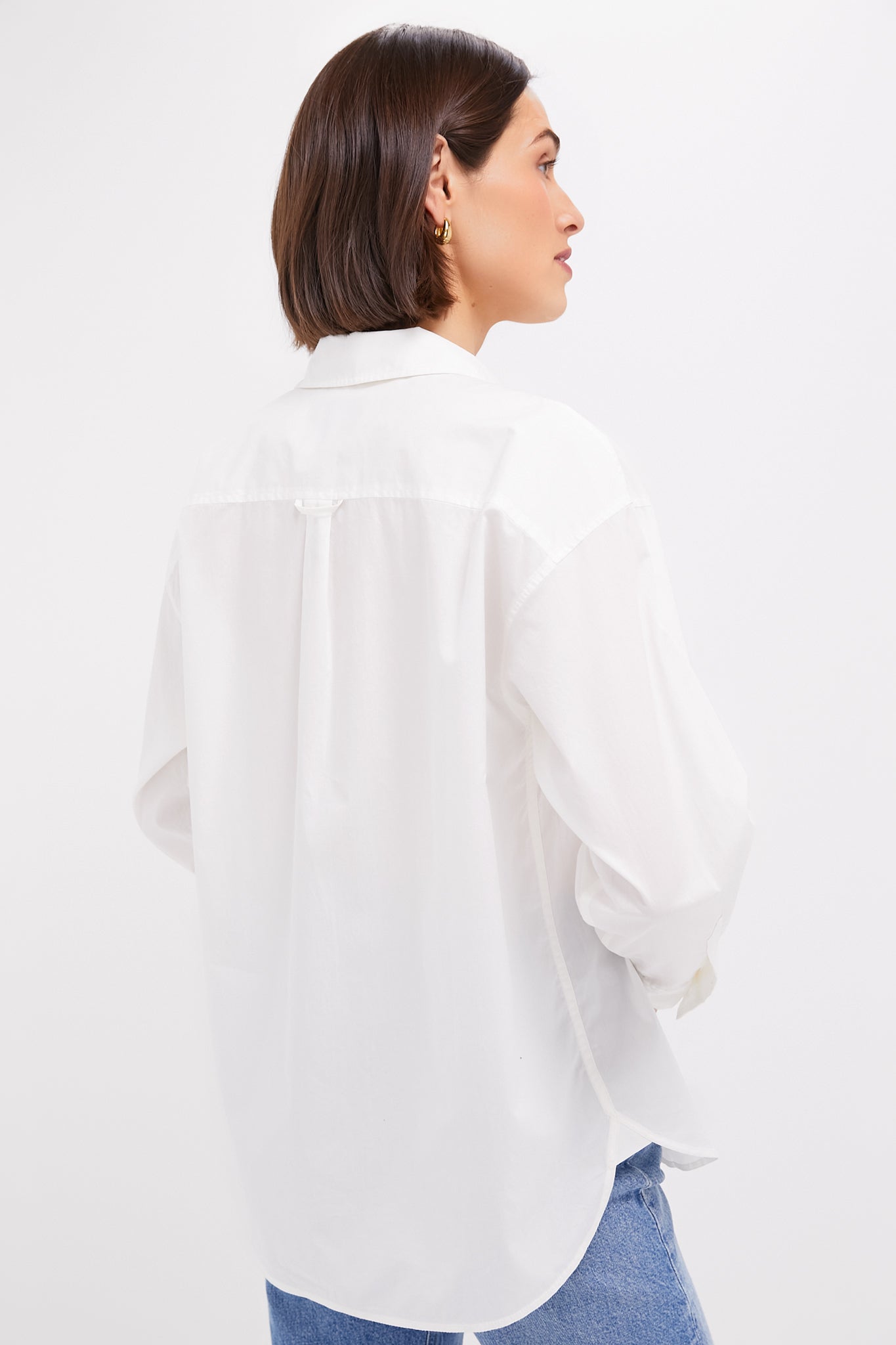 White Wexler Cotton Button Down-Get Girly