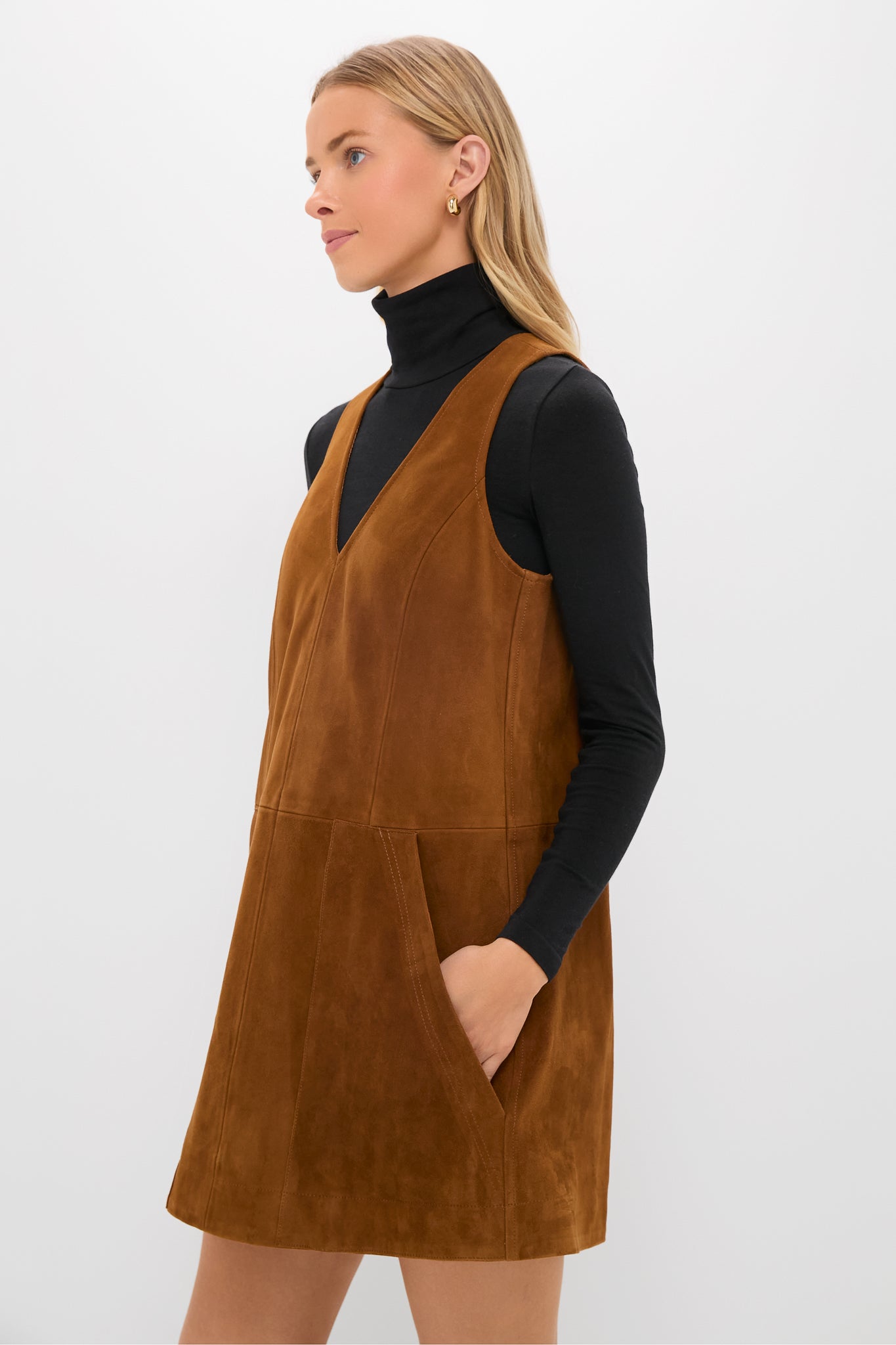 Toffee Suede Bailey Dress-Get Girly
