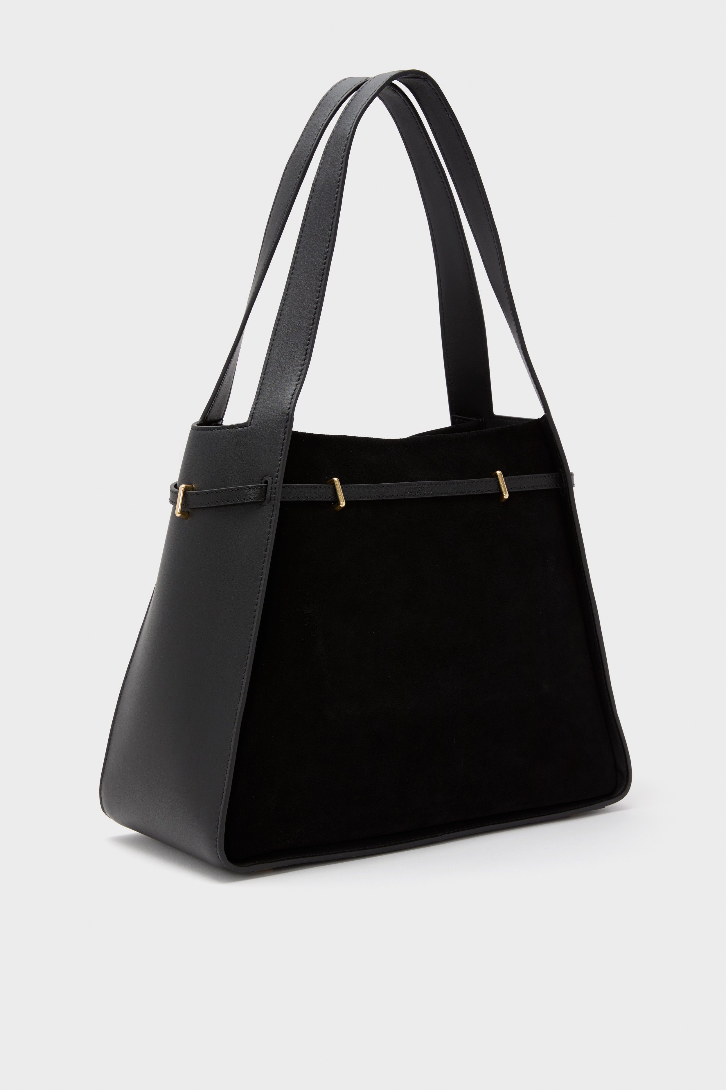 Black Cleo Suede Tote-Get Girly