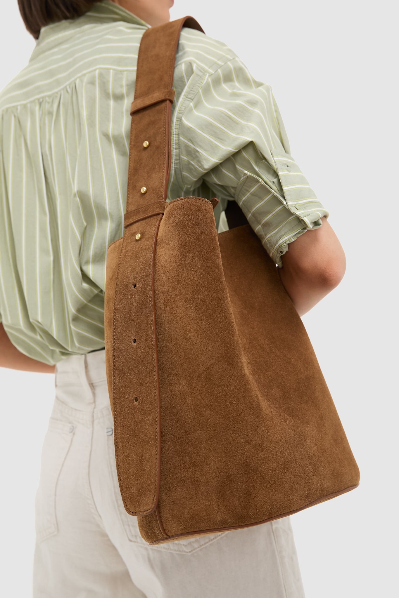 The Maple Brown Suede Norma Tote-Get Girly