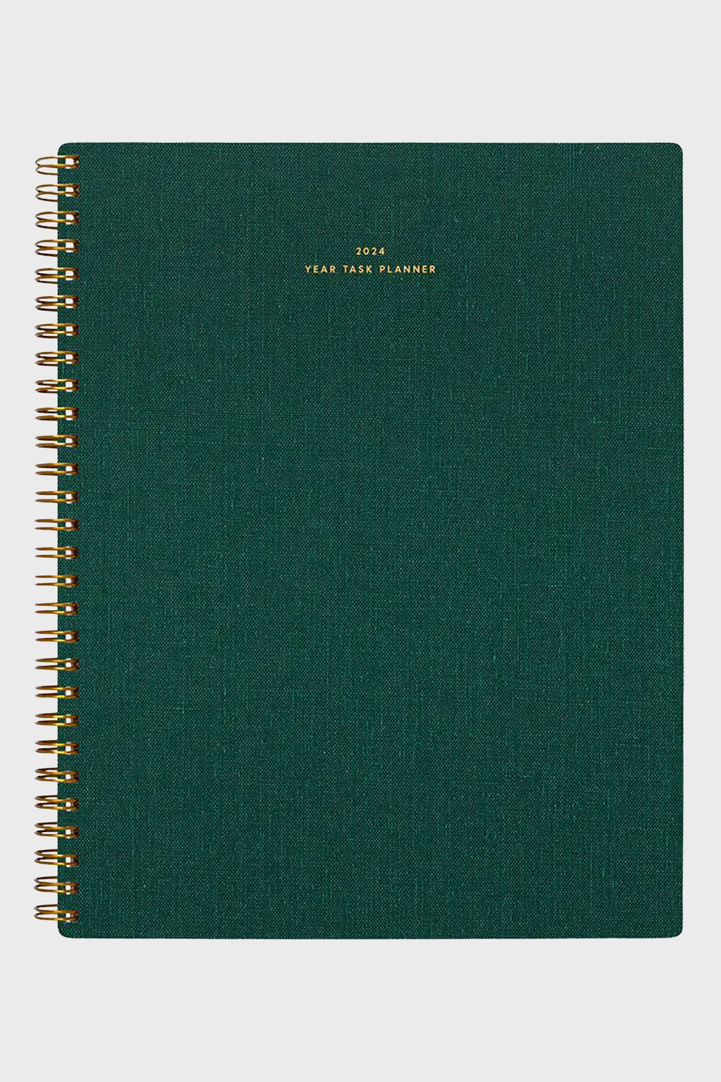2024 Hunter Green Yearly Task Planner-Get Girly