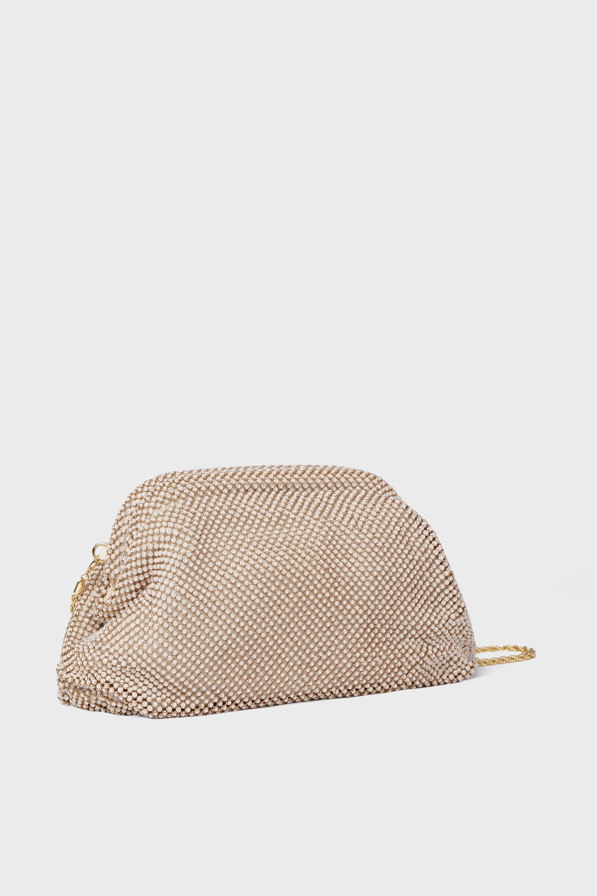 White Opal Diamante Doreen Clutch-Get Girly