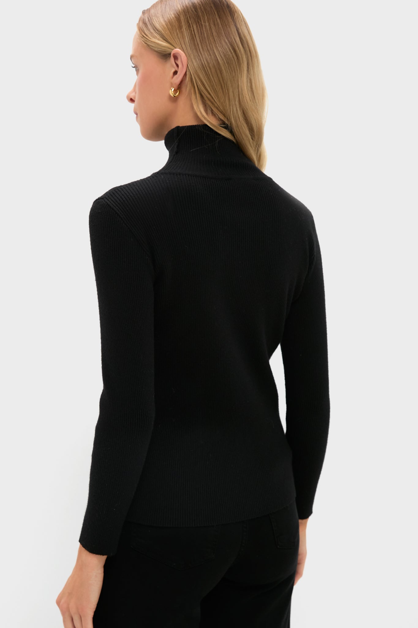 Black Arlo Ribbed Turtleneck-Get Girly