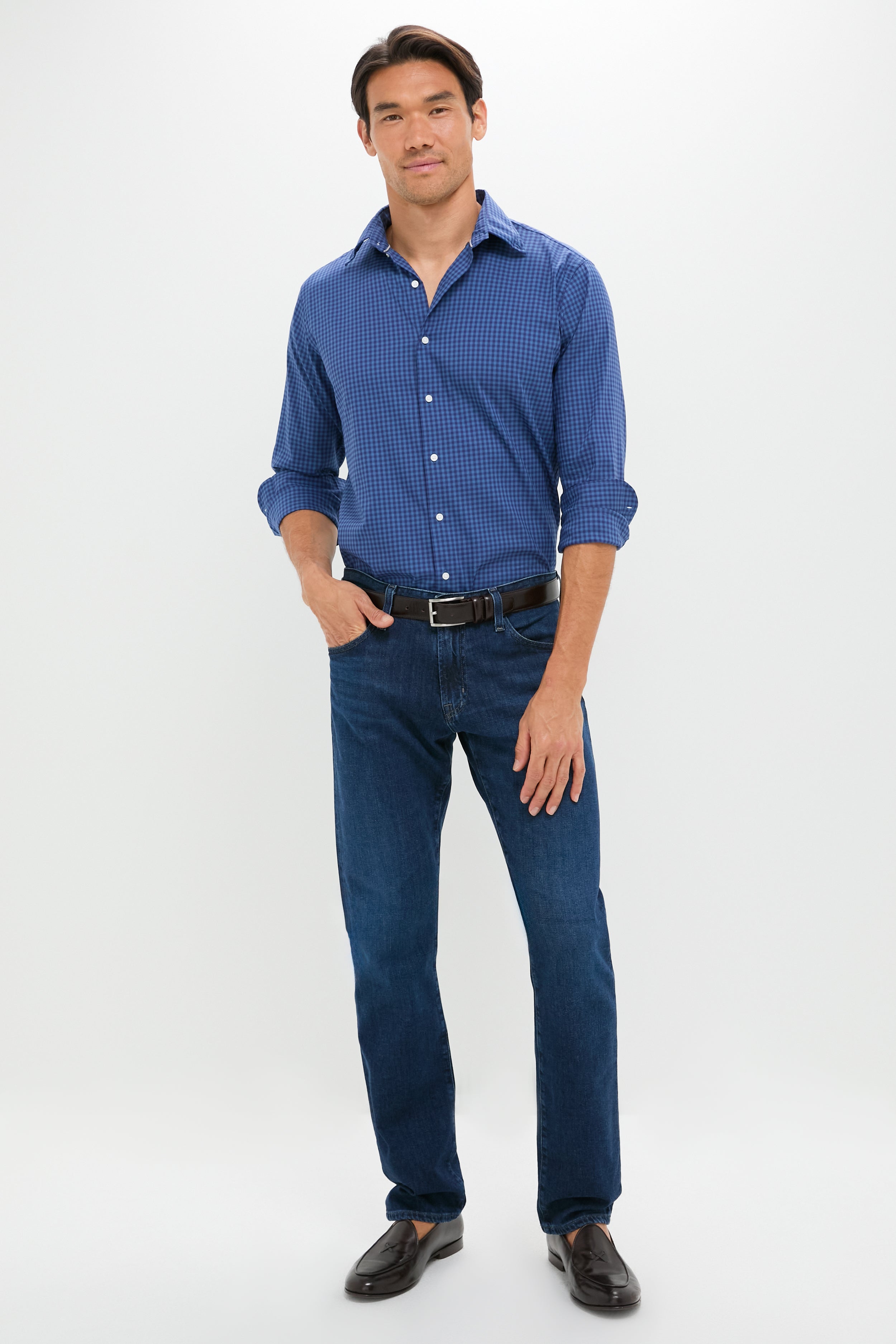 Blue Haze Conway Crown Lite Cotton-Stretch Sport Shirt-Get Girly