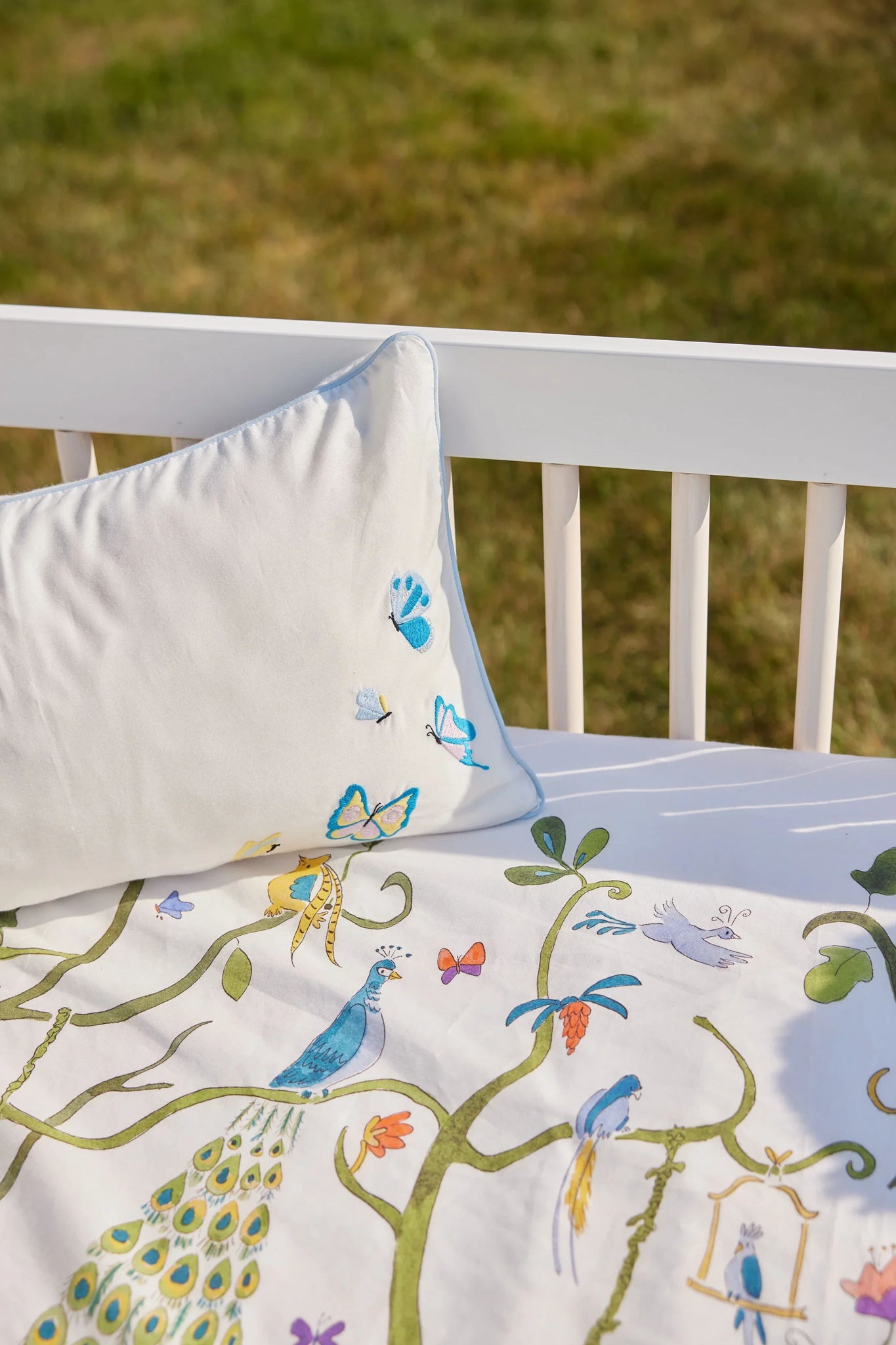 Tropical Placement Crib Sheets-Get Girly