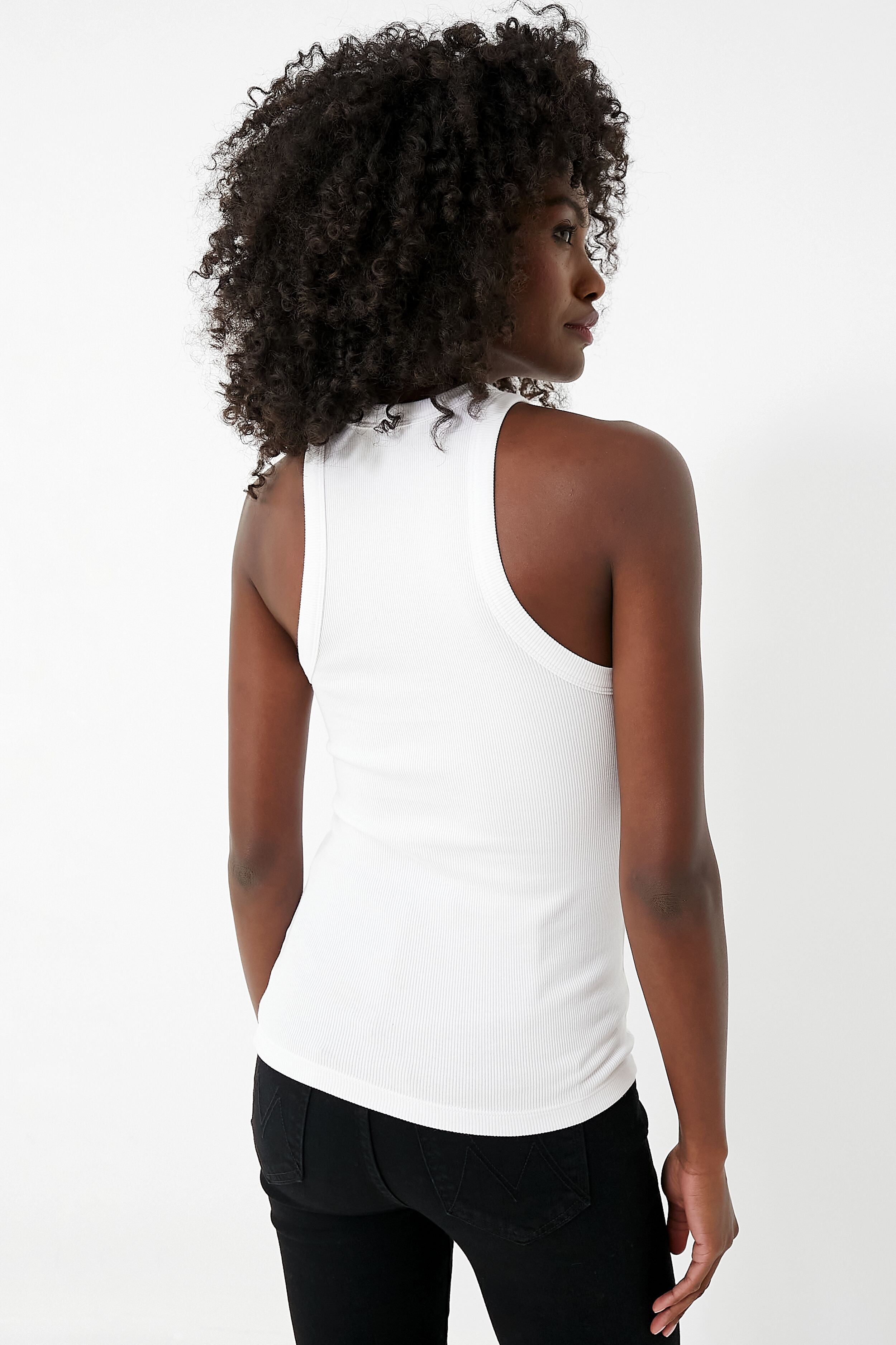 White Eva Tank-Get Girly